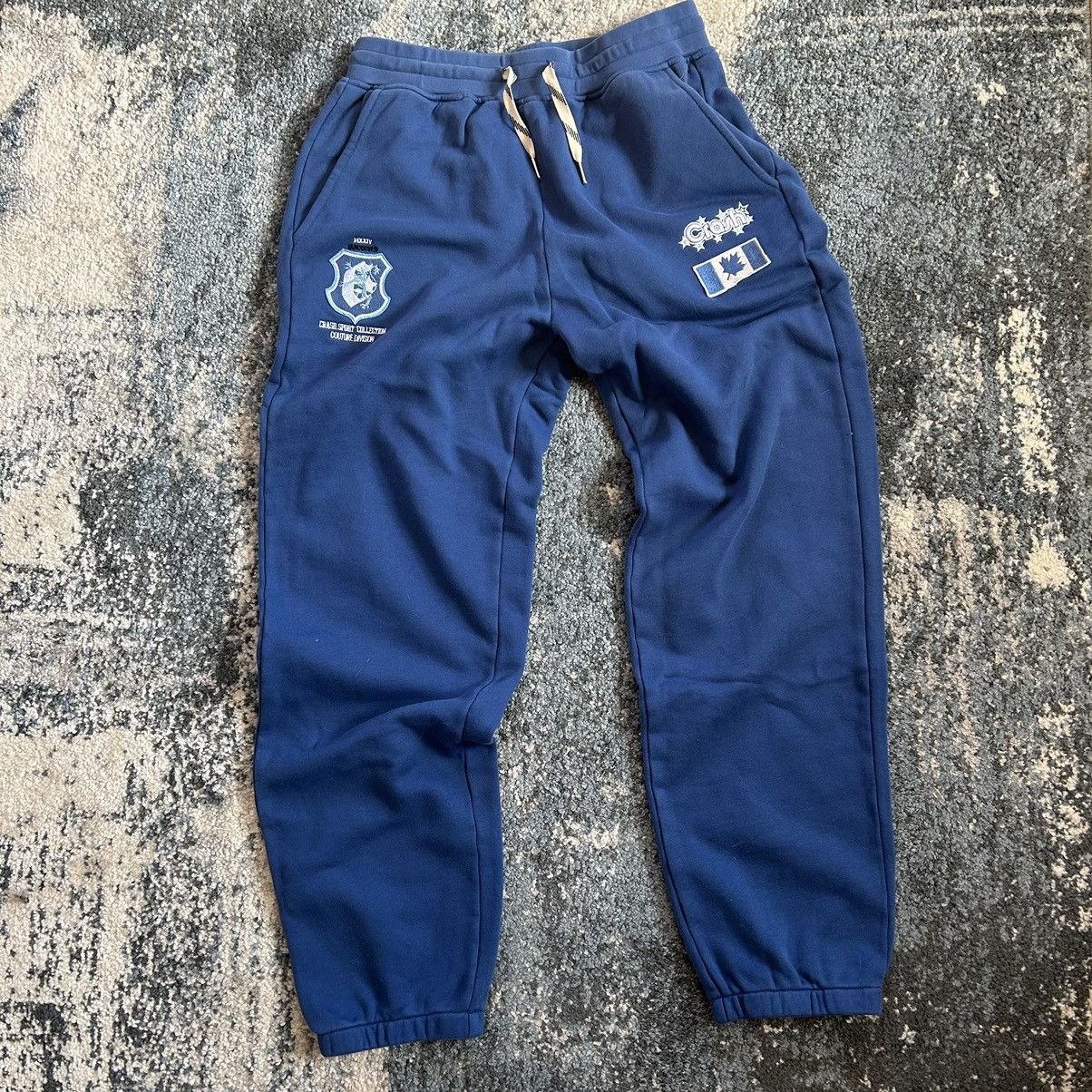 Crash Vancouver SPORT DiViSiON EMBROiDERED FRENCH TERRY SWEATPANTS JOGGERS Size US 31 - 1 Thumbnail