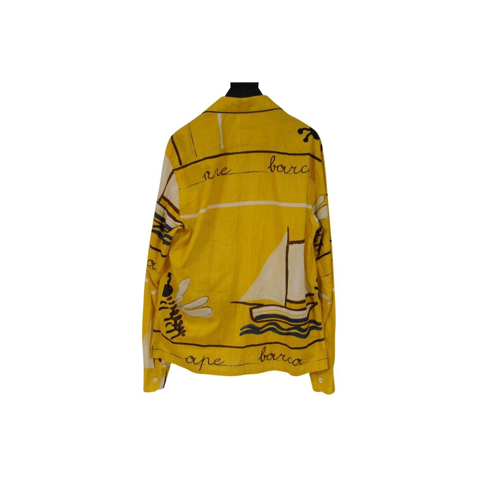 Prada SS05 Sail Boat Bee Yacht Button Down Yellow - 02352 Size US M / EU 48-50 / 2 - 7 Thumbnail