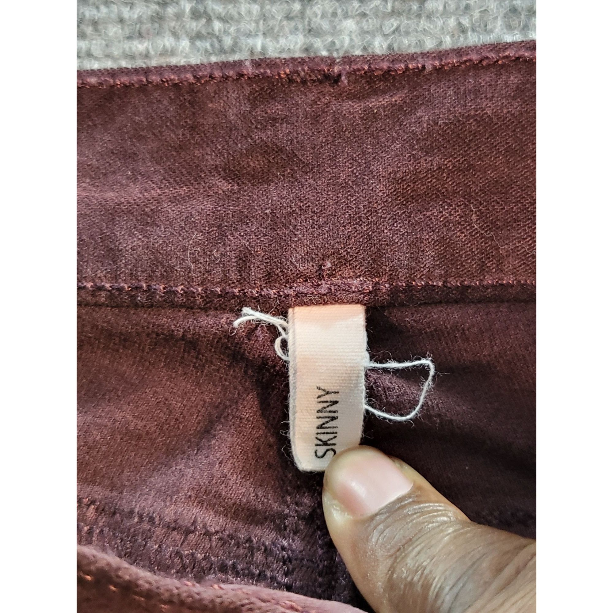 Rag & Bone Rag & Bone New York Skinny Jeans Women Sz 29 Wine Velvet Str Size 29" - 10 Thumbnail