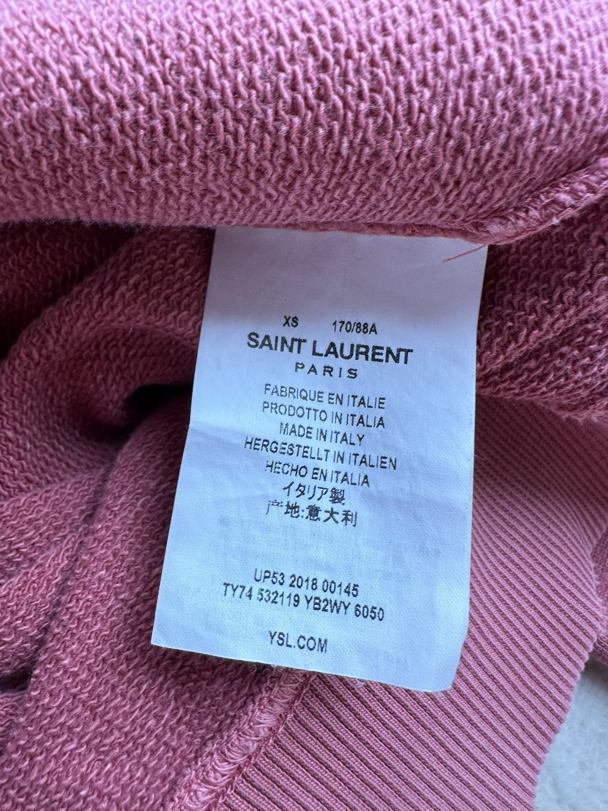 Saint Laurent Paris Saint Laurent Rive Gauche logo distressed hoodie $990 Size US XS / EU 42 / 0 - 22 Thumbnail