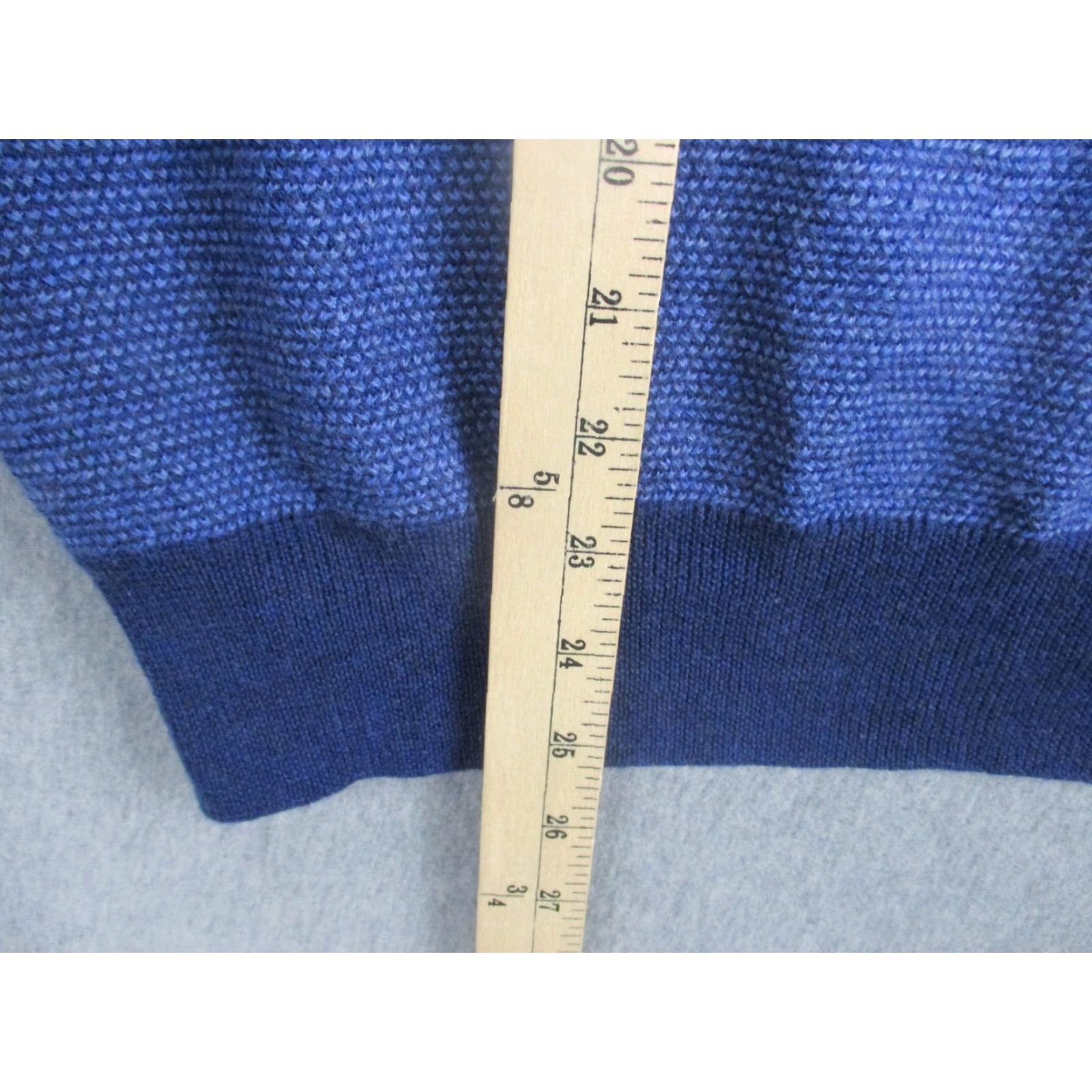 Peter Millar Peter Millar Sweater Mens L Blue 1/4 Zip Mock Neck Merino Wool Knit Pullover Size US L / EU 52-54 / 3 - 3 Thumbnail