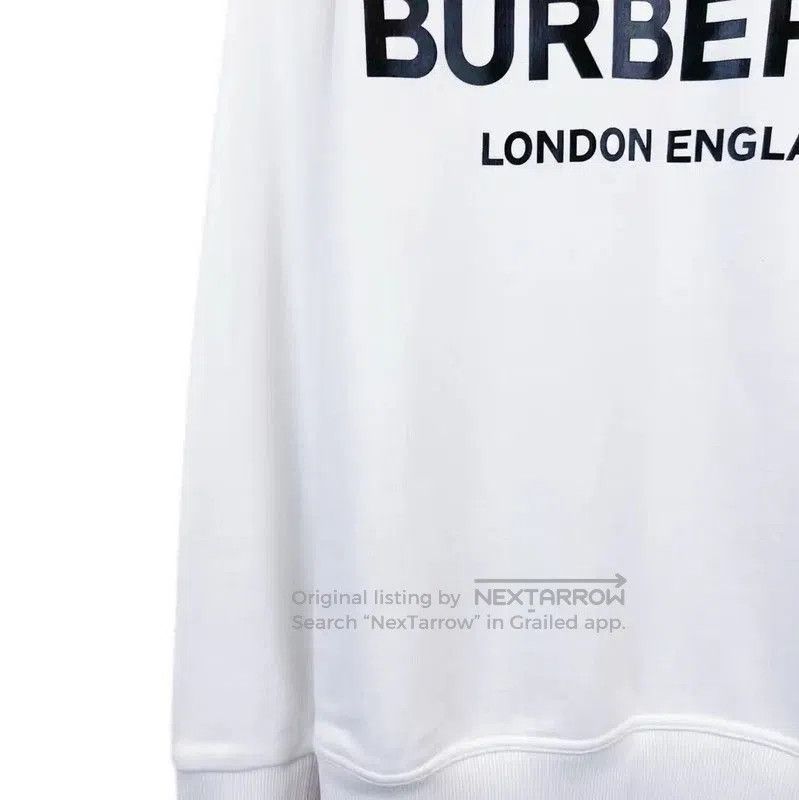 Burberry Burberry Long Sleeve White Cotton Sweatshirt. Size XS / US 0-2 / IT 36-38 - 4 Thumbnail