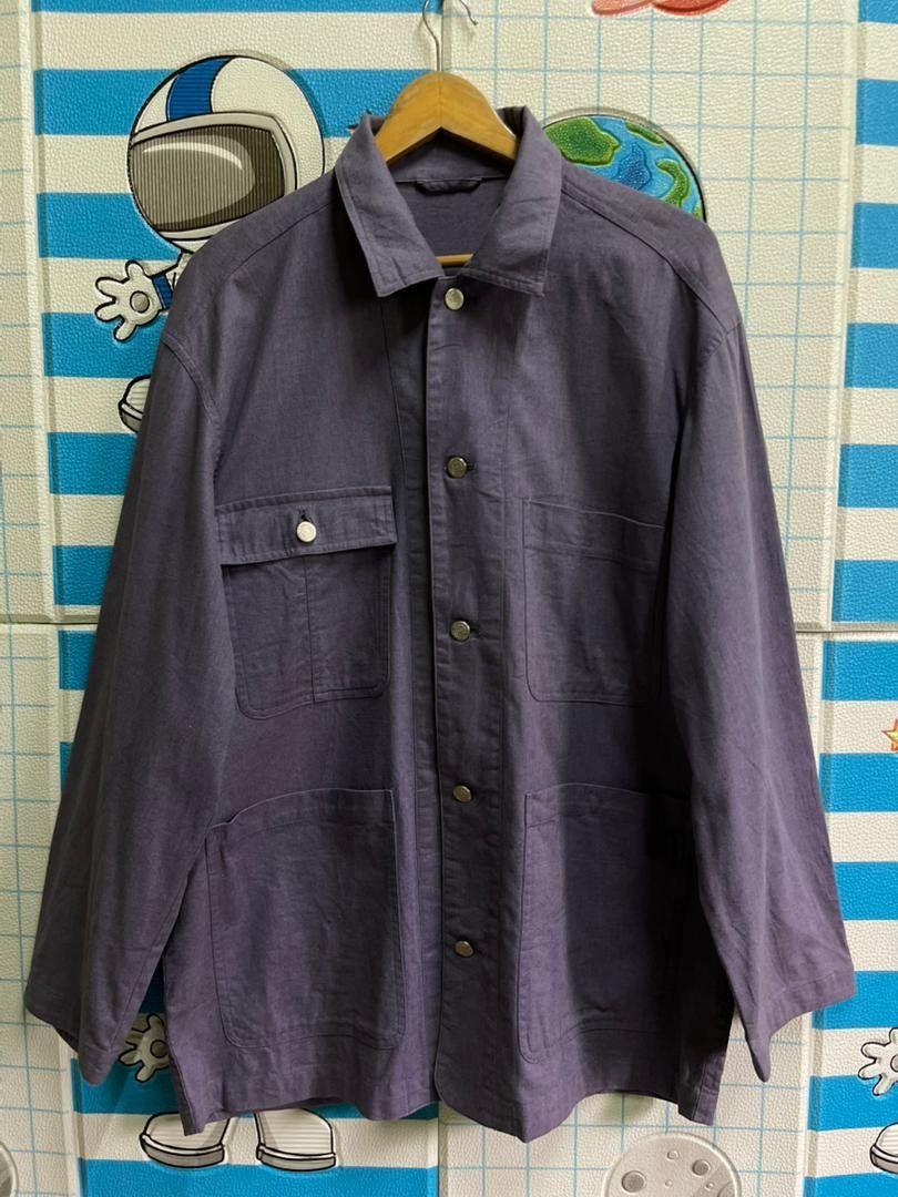 Vintage Vintage Union Bay Purple Chore Jacket Work Shirt L Size US L / EU 52-54 / 3 - 1 Thumbnail