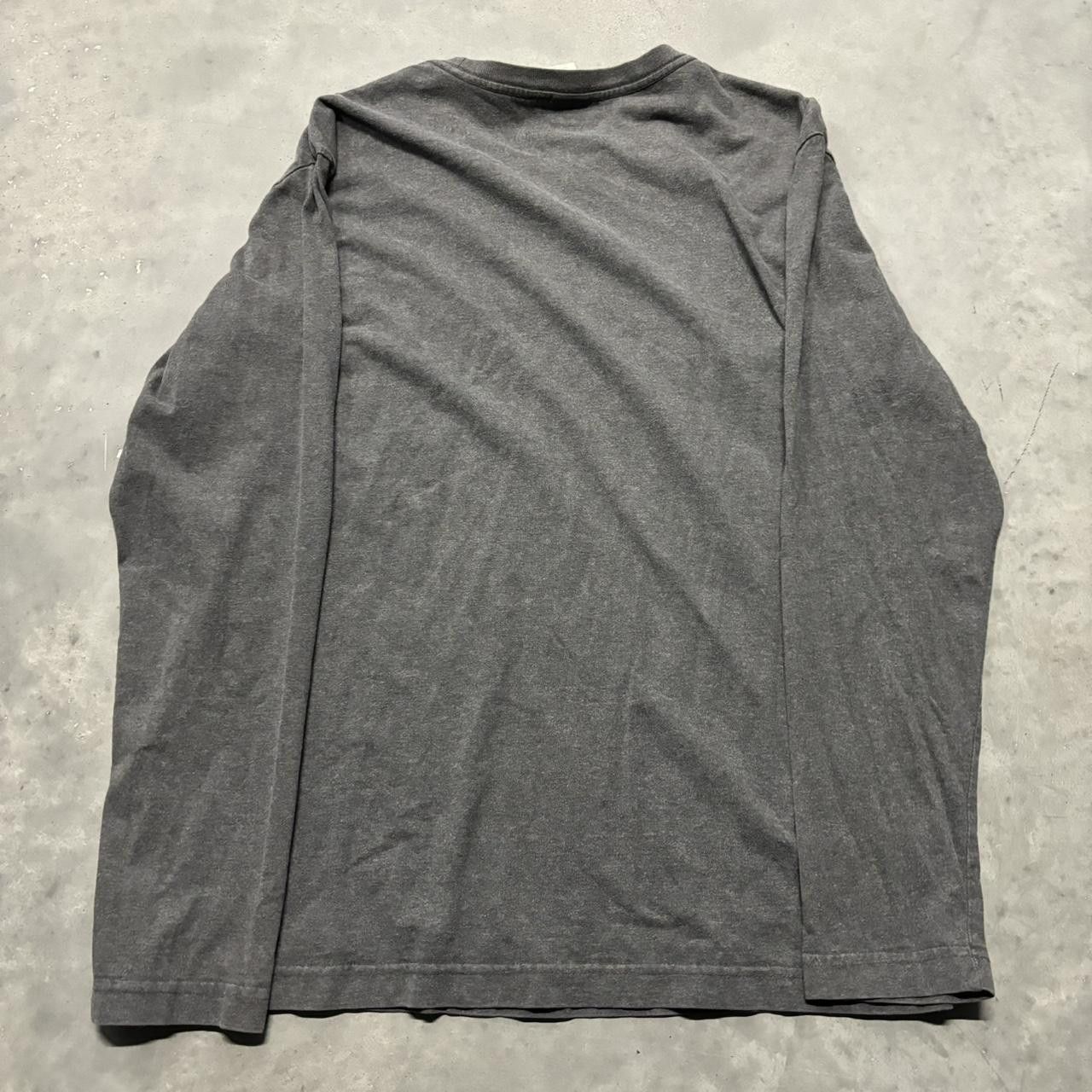 Old Navy × Vintage Crazy Vintage Y2K/2000s Faded Grey Old Navy Middle Spellout Skater Essential Longsleeve Tee! Size US M / EU 48-50 / 2 - 5 Thumbnail