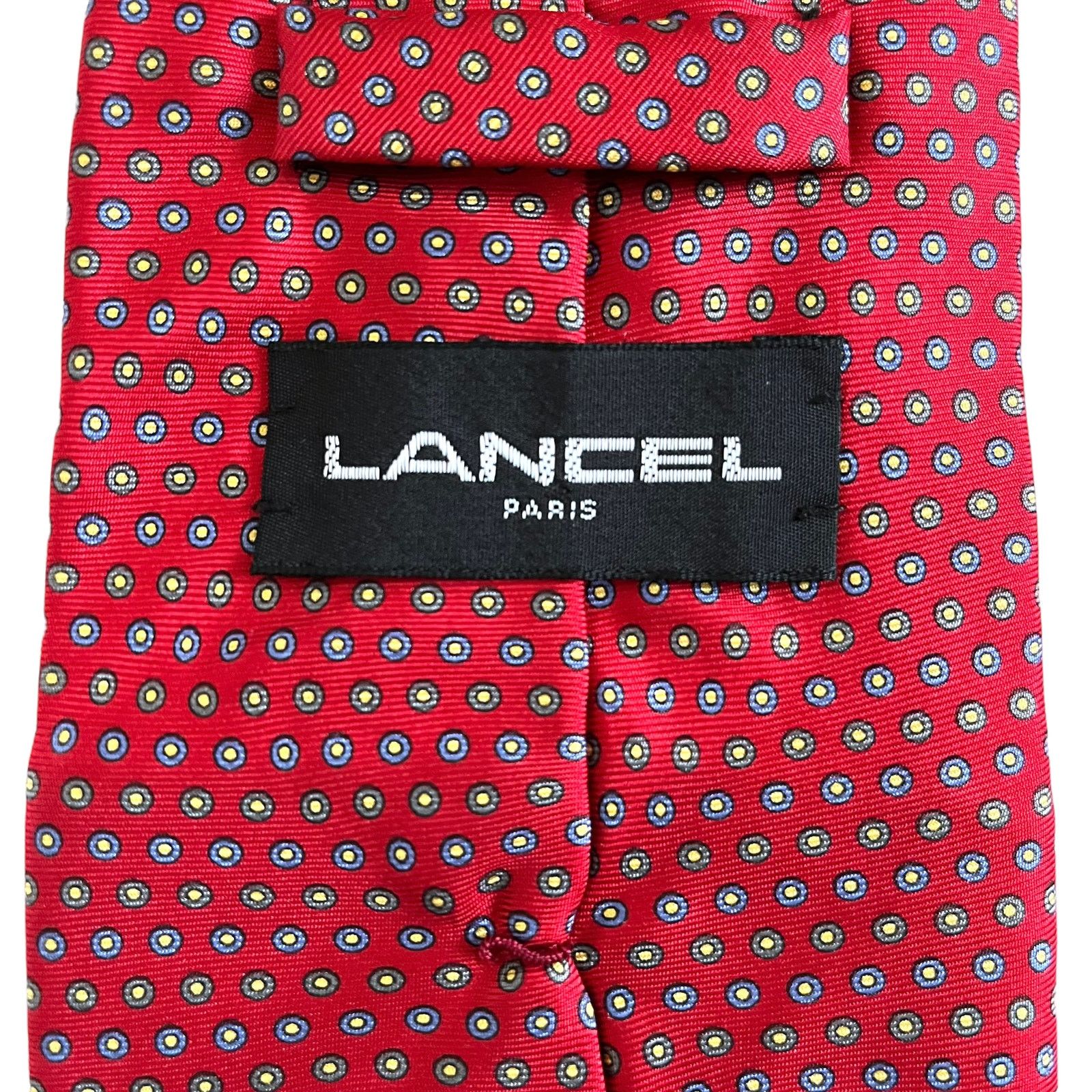 Lancel Lancel Red Geometric Print Foulard Silk Tie Size ONE SIZE - 5 Thumbnail