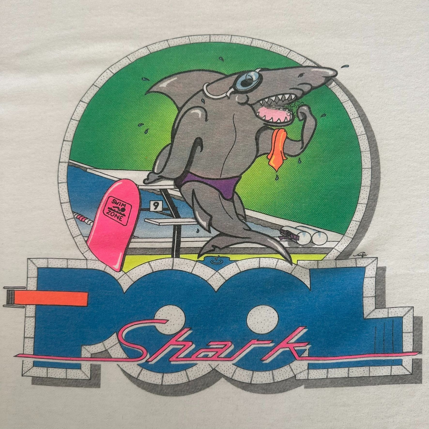 Vintage Vintage 90s Pool Shark T-Shirt Swim Humor Single Stitch Tee Size US L / EU 52-54 / 3 - 2 Thumbnail