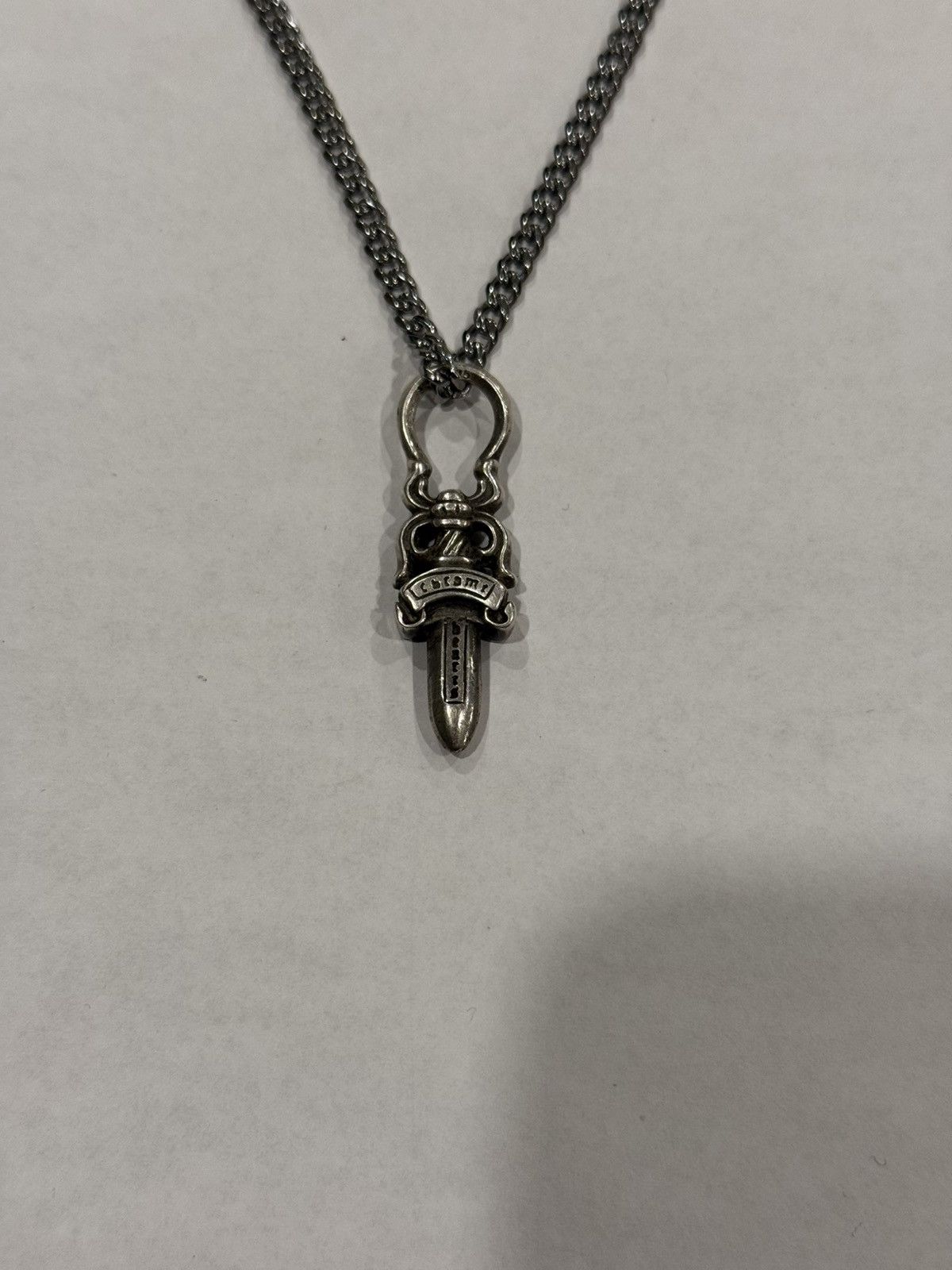 Chrome Hearts Chrome Hearts Dagger Pendant Cuban Link Chain Necklace 925 Size ONE SIZE - 1 Thumbnail