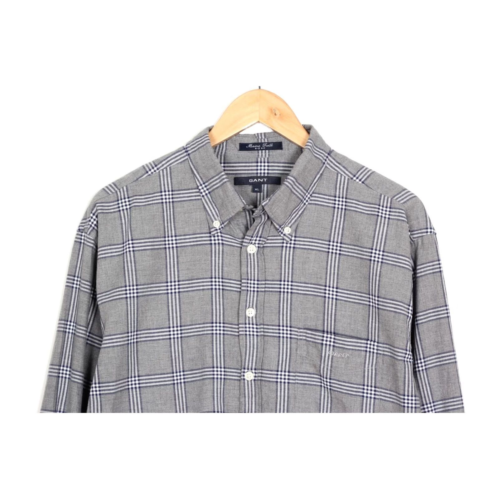 Gant GANT Maine Twill E-Z Fit Shirt Men Size XL Long Sleeve Check VR4024 Size US XL / EU 56 / 4 - 3 Thumbnail