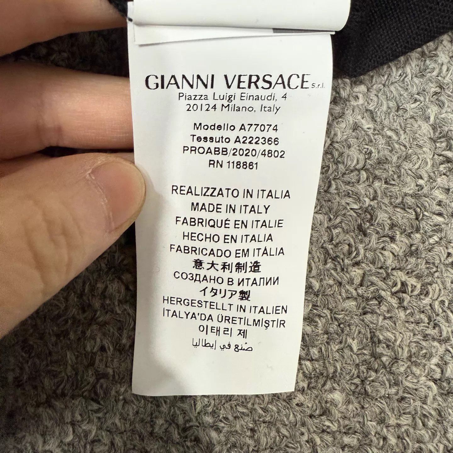 Versace Versace black wool knit sweater 50 new with tags Size US M / EU 48-50 / 2 - 5 Thumbnail