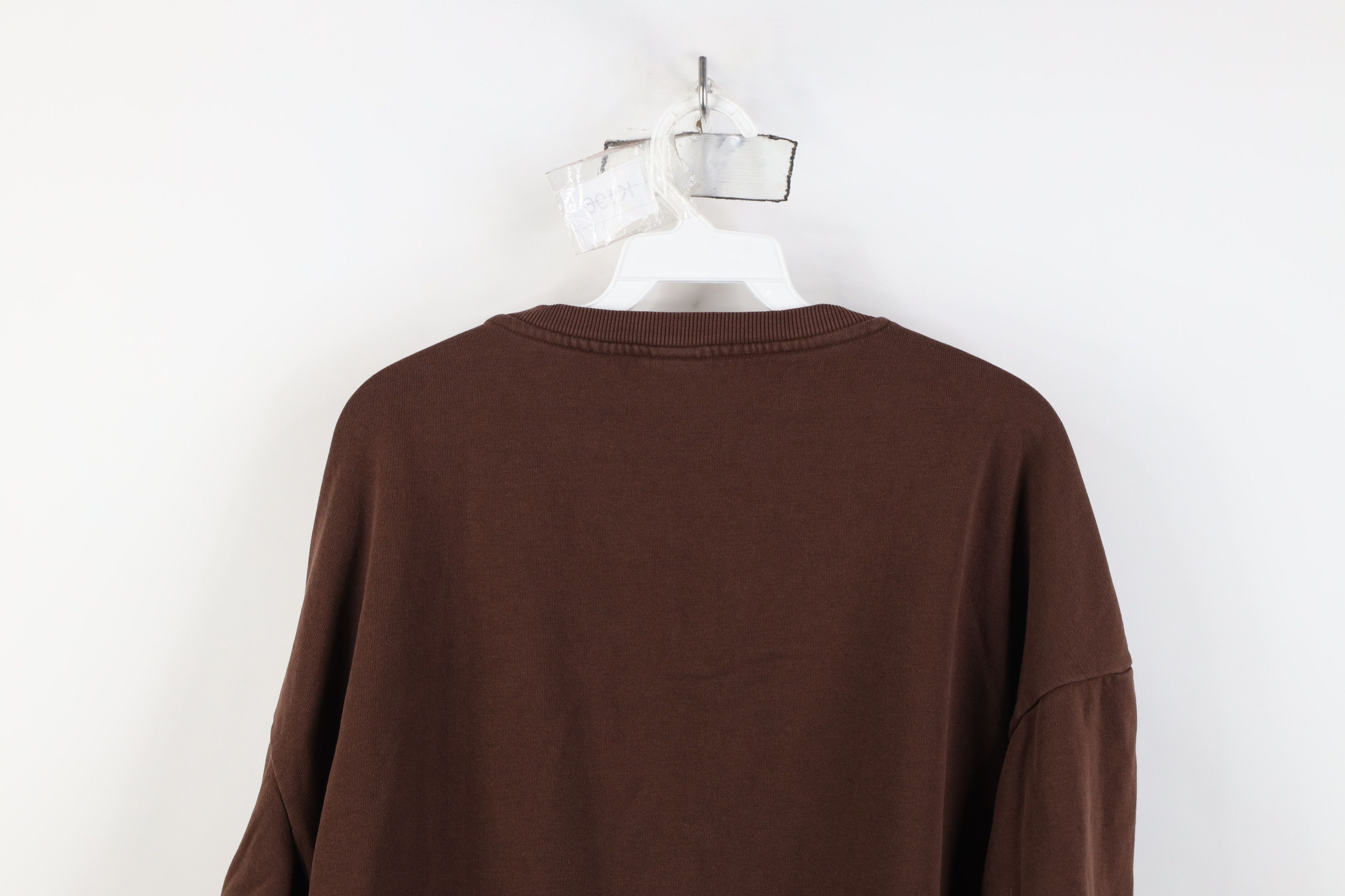 Vintage Vintage 90s Y2K Streetwear Blank Crewneck Sweatshirt Brown Size 3XL / US 20-22 - 12 Thumbnail