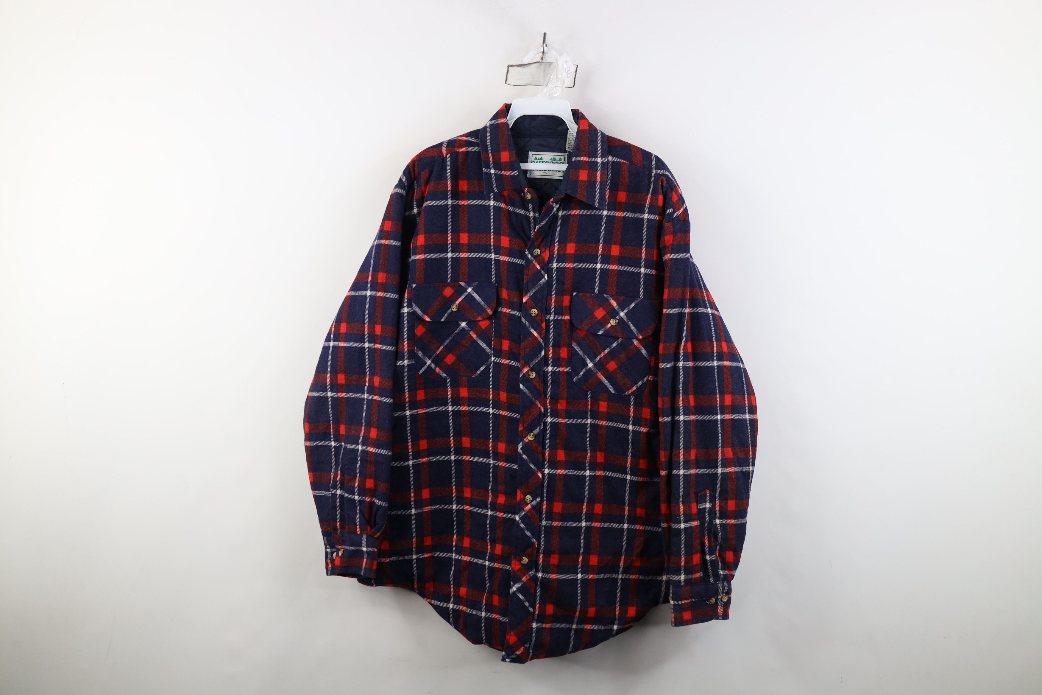 Vintage Vintage 90s Streetwear Quilted Button Shirt Jacket Jac Size US L / EU 52-54 / 3 - 1 Thumbnail
