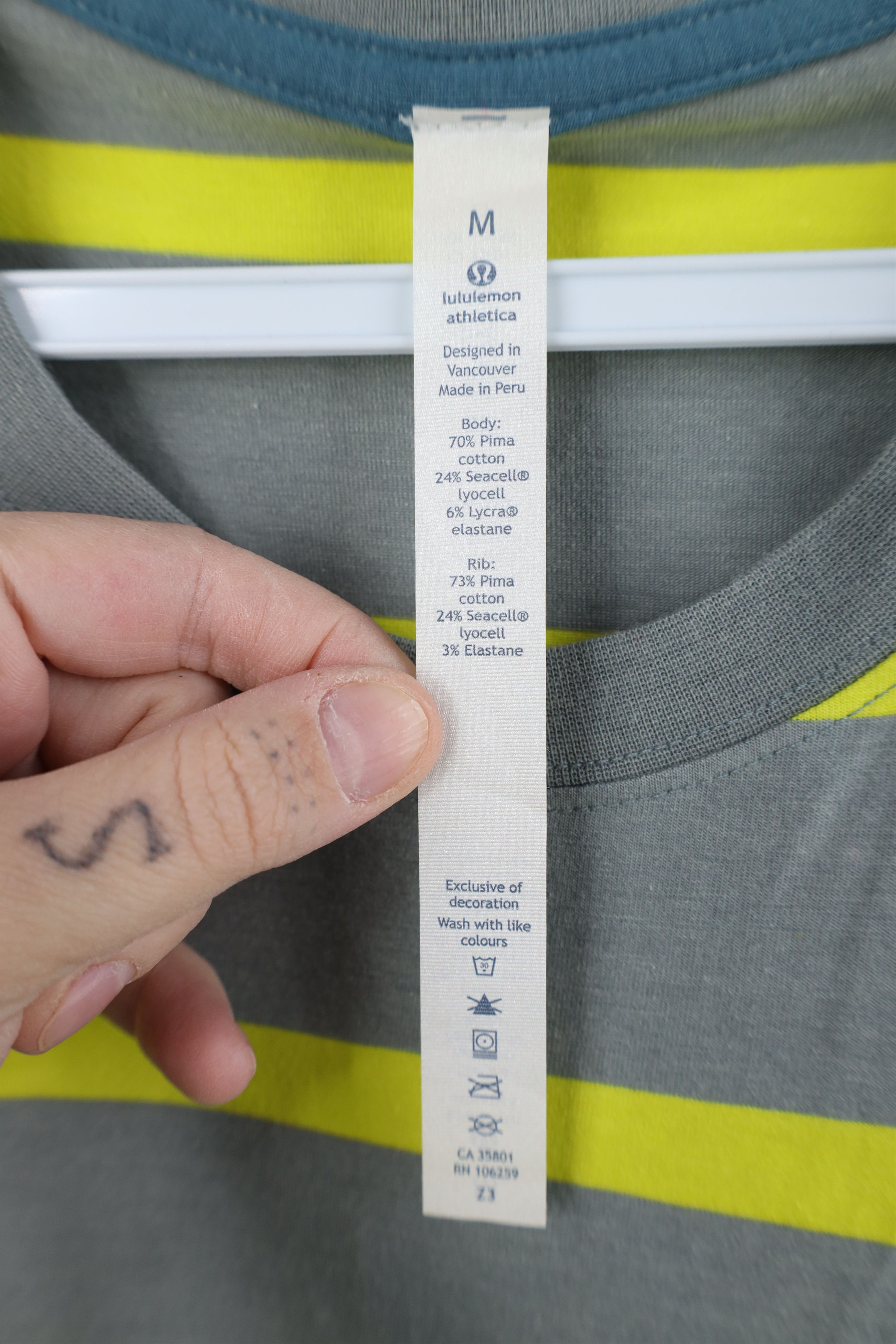Lululemon Lululemon Color Block Basic 5 Year Short Sleeve T-Shirt Size US M / EU 48-50 / 2 - 6 Thumbnail