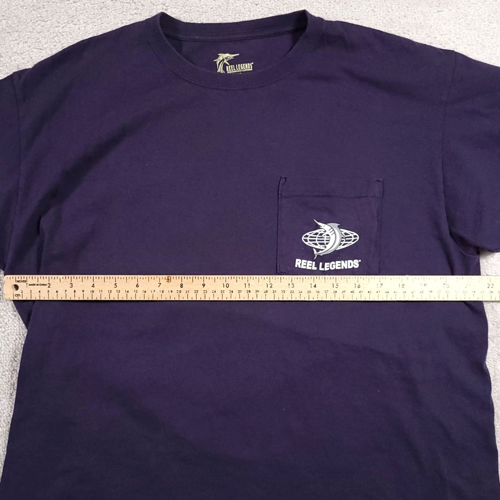 Vintage Reel Legends Shirt Mens XL Blue Short Sleeve Reel Performance Fishing Pocket Shirt Size US XL / EU 56 / 4 - 6 Thumbnail