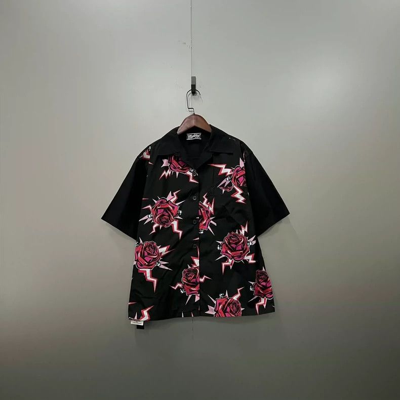 Prada Prada Rose-printed short-sleeved shirt 2502-Nextarrow Size US XXS / EU 40 - 1 Thumbnail