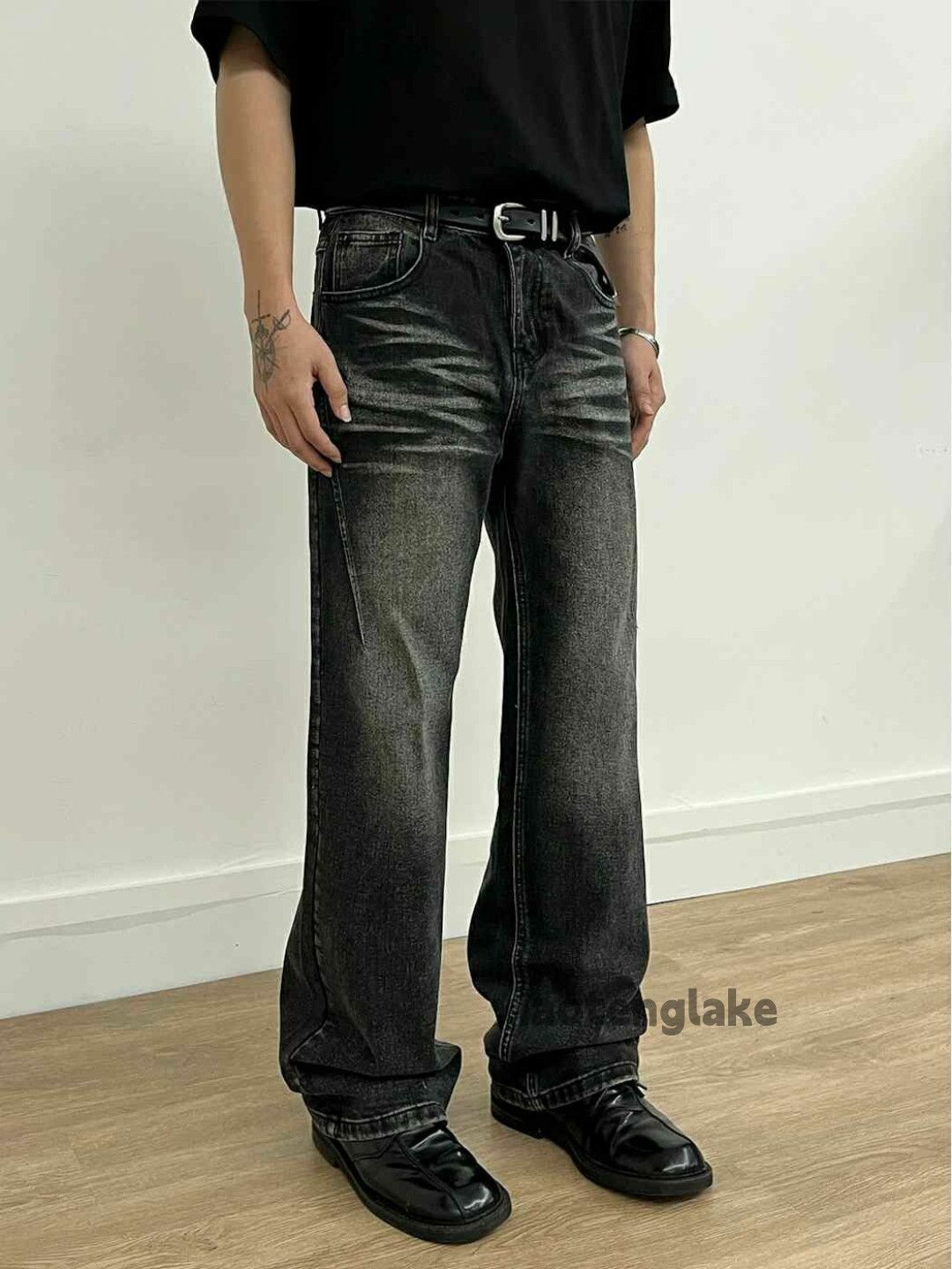 Jean × Vintage washed faded cleanfit loose baggy yuppie jeans Size US 32 / EU 48 - 1 Thumbnail