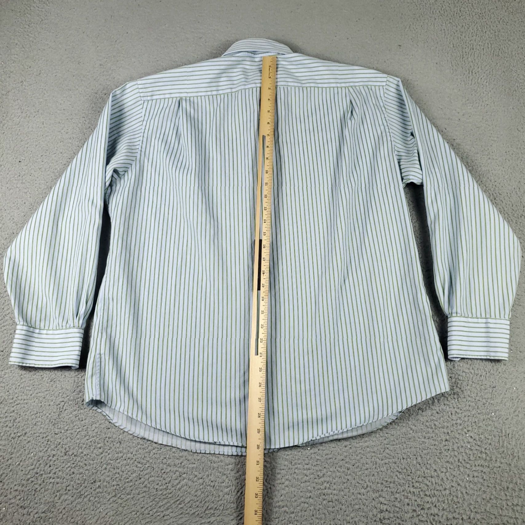 Tommy Hilfiger Tommy Hilfiger Dress Shirt Mens 16.5 Blue Striped Long Sleeve Button-Down Regular Fit Size 42R - 3 Thumbnail