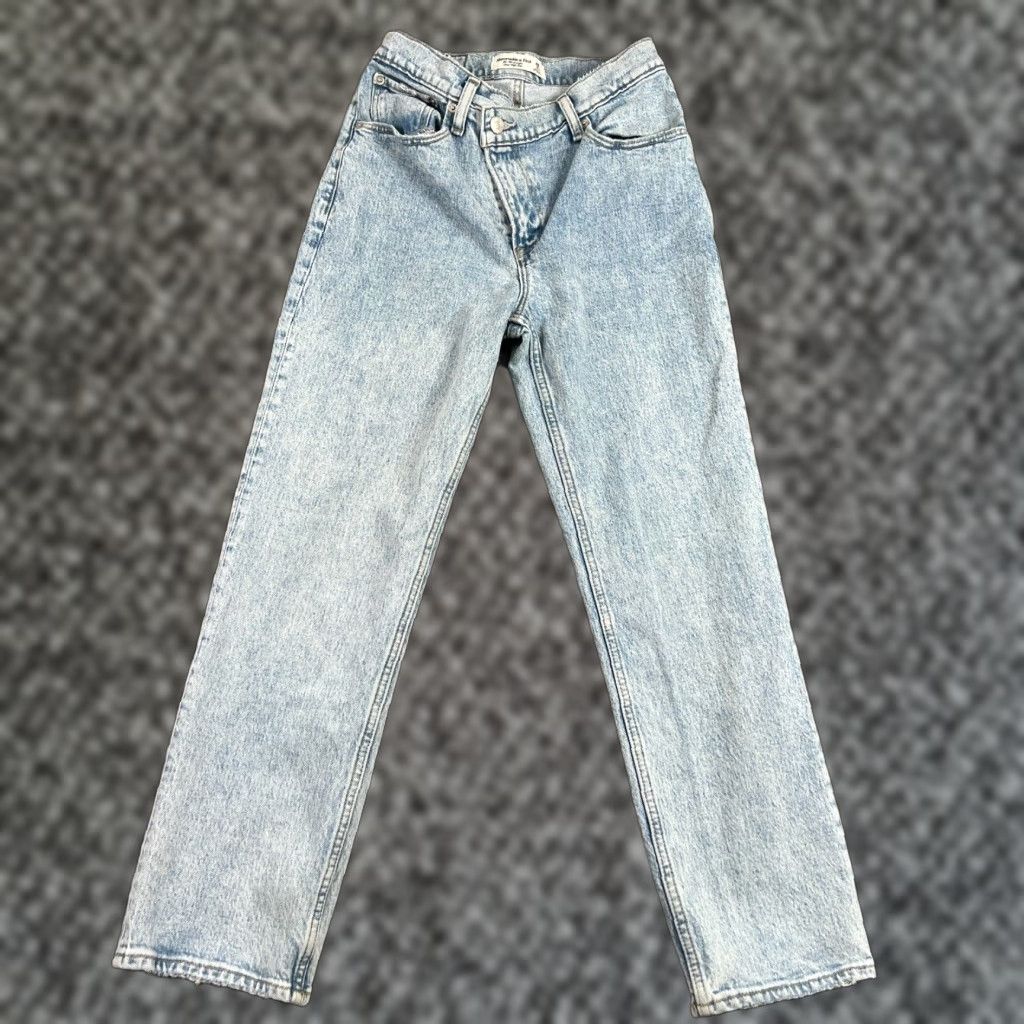 Abercrombie & Fitch VINTAGE Abercrombie & Fitch Jeans Women 2 XS High Rise Straight 90s Blue Denim Size 27" / US 4 / IT 40 - 1 Thumbnail