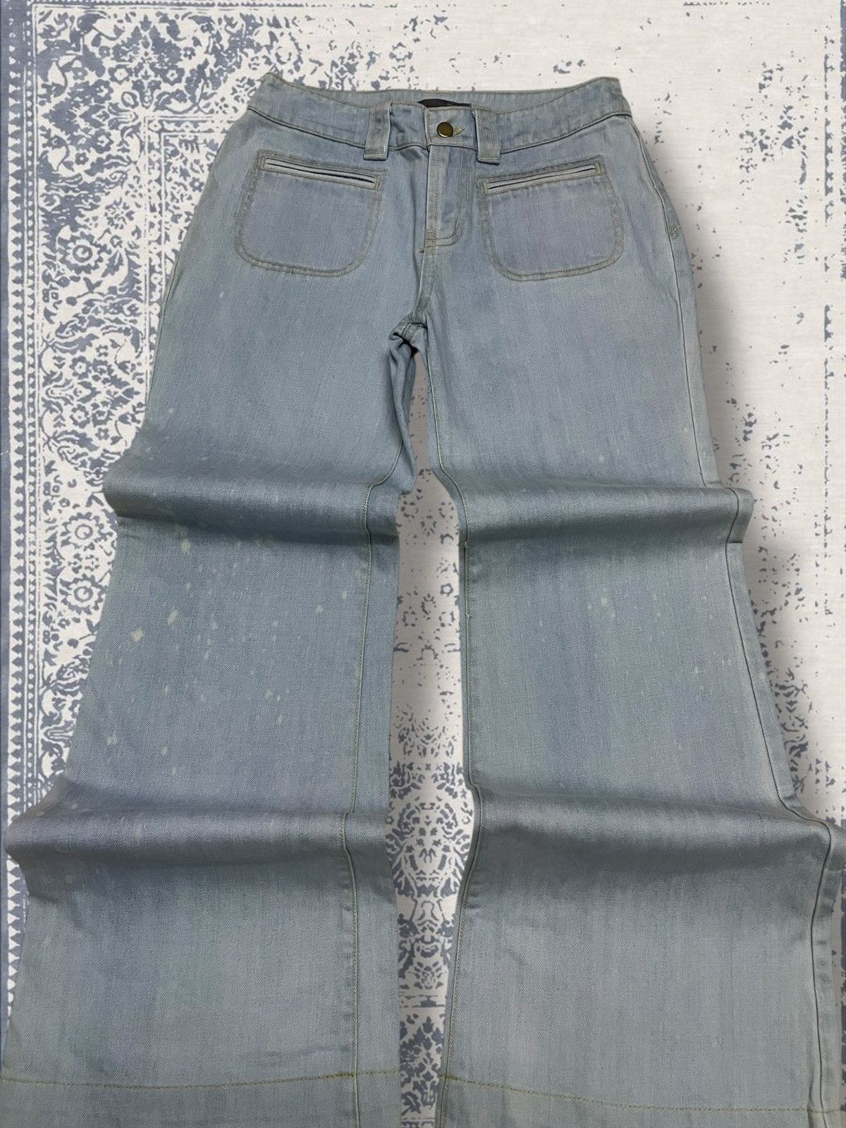 Designer × Japanese Brand × Vintage Vintage 1990s Japan Designer Smork Bushpant Flared Denim Size US 26 / EU 42 - 4 Thumbnail