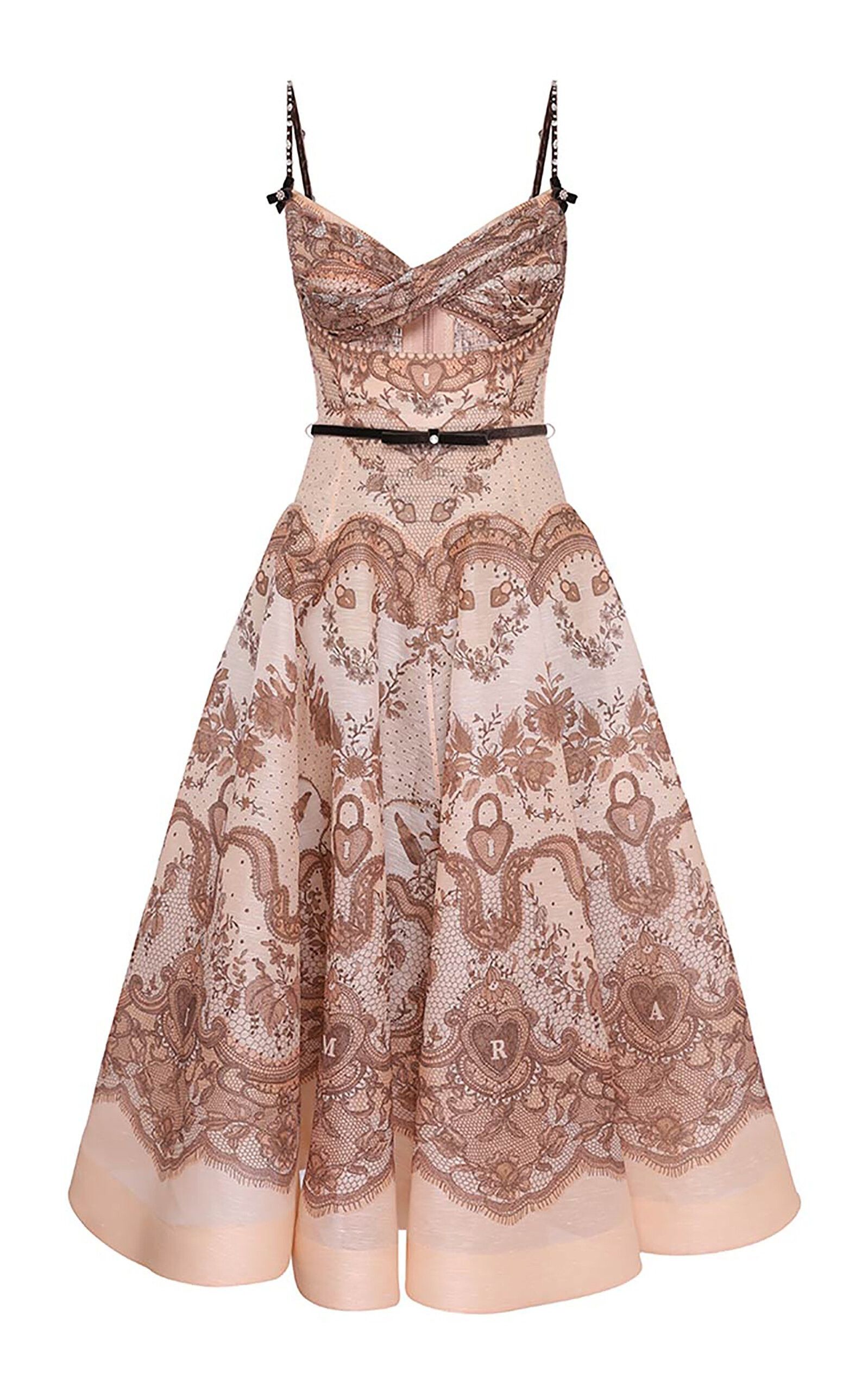 Zimmermann oc11z0925 Crush Panelled Midi Dress in Leopard | Grailed