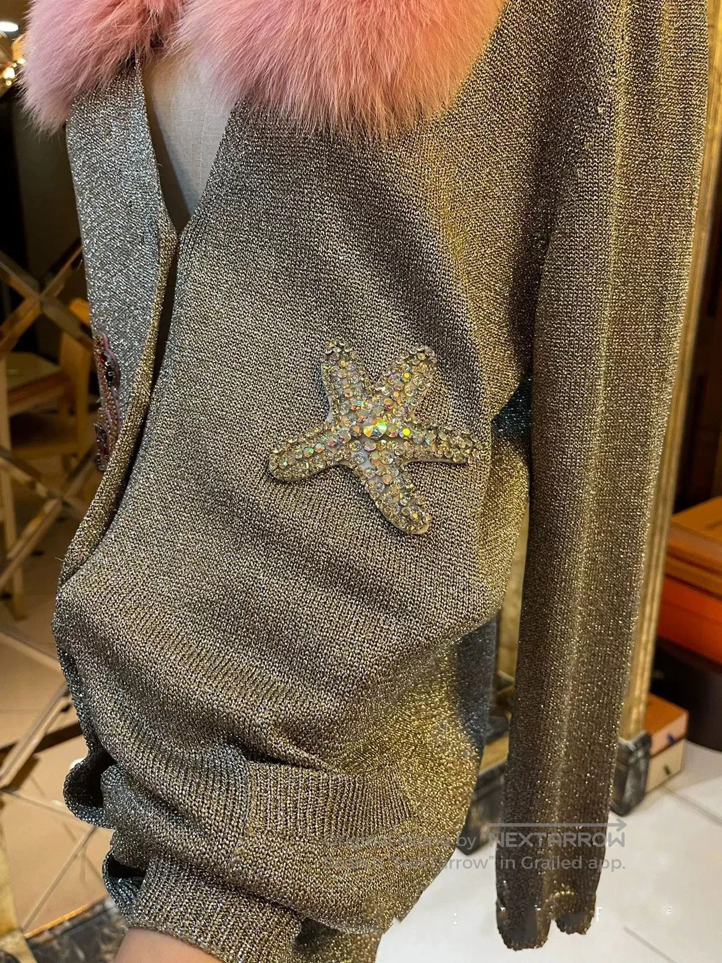 Saint Laurent Paris Saint Laurent Flamingo Starfish Cardigan. Size M / US 6-8 / IT 42-44 - 5 Thumbnail