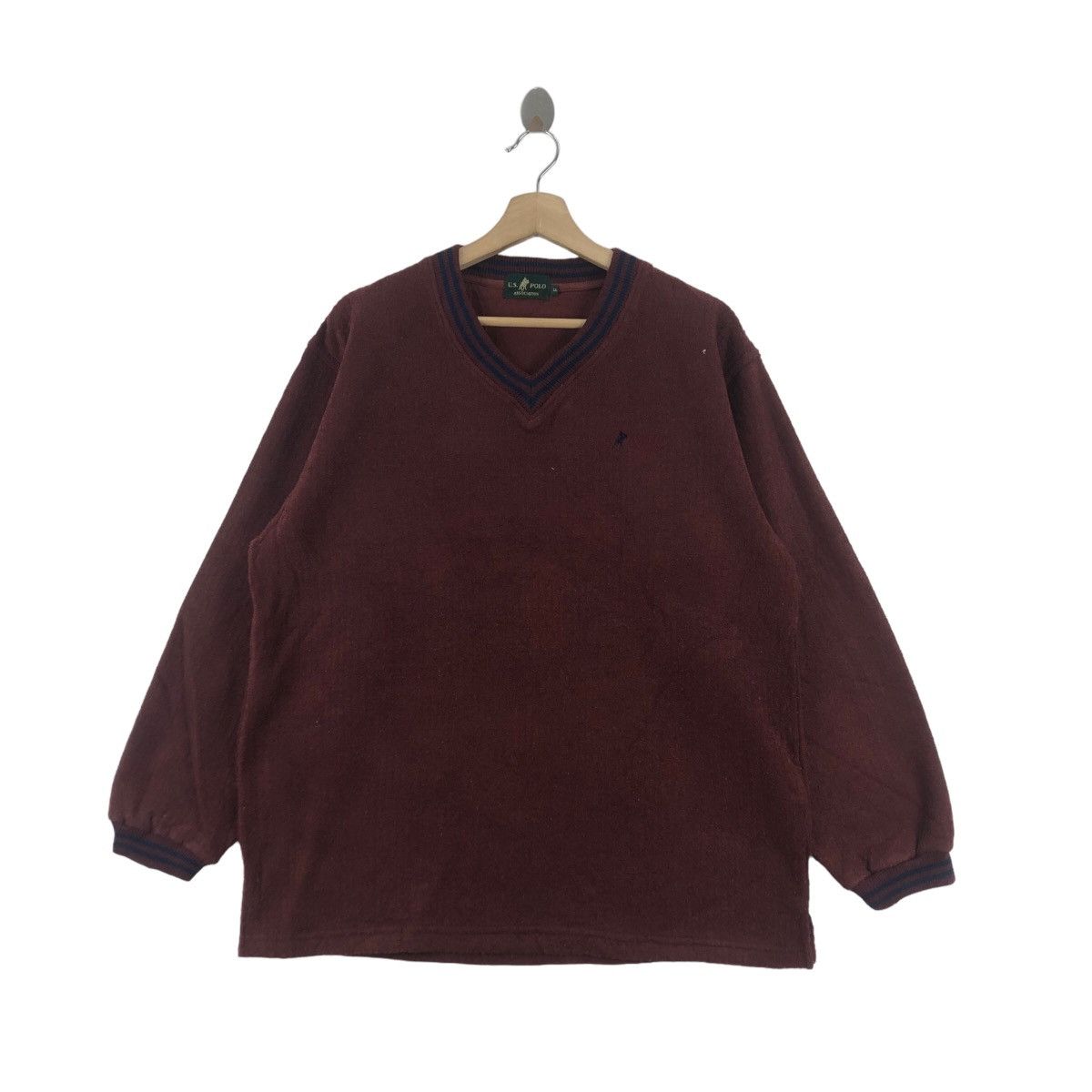 Vtg US POLO ASSOCIATION Small Pony Fleece Sweater Sweatshirt