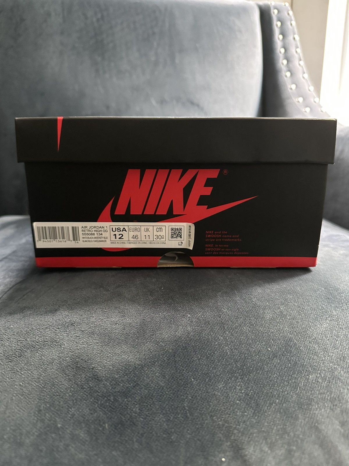 Jordan Brand University Blue Air Jordan 1 Size US 12 / EU 45 - 6 Thumbnail