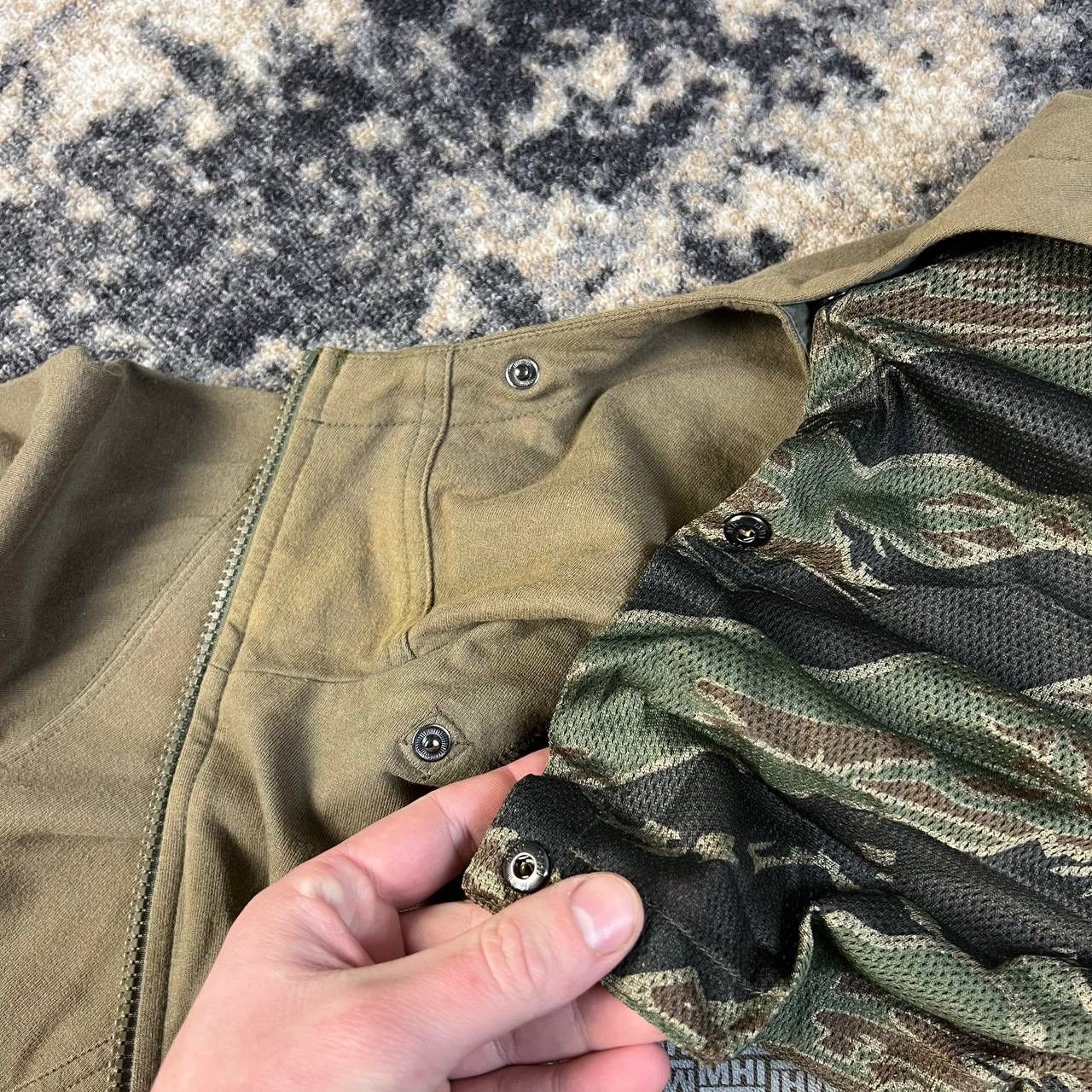 Maharishi Maharishi Japanese Rare Camo Mask Zip Up Oversized Hoodie Size US XL / EU 56 / 4 - 7 Thumbnail