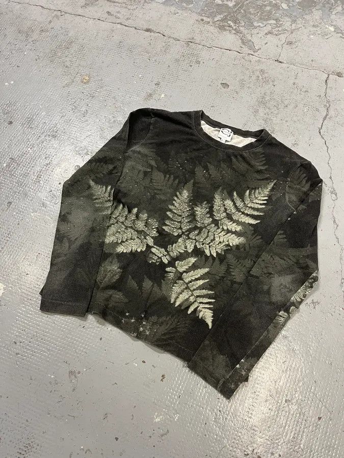 Just Cavalli 2000s Cavalli Forest Leaves Green Longsleeves Size S / US 4 / IT 40 - 4 Thumbnail