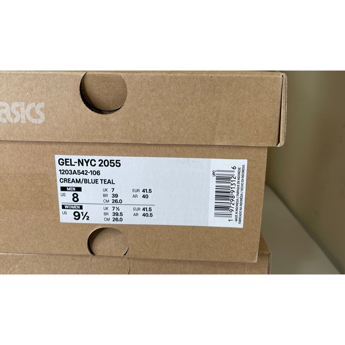 Asics Asics Gel NYC 2055 Cream Blue Teal MENS 8US Size US 8 / EU 41 - 7 Thumbnail