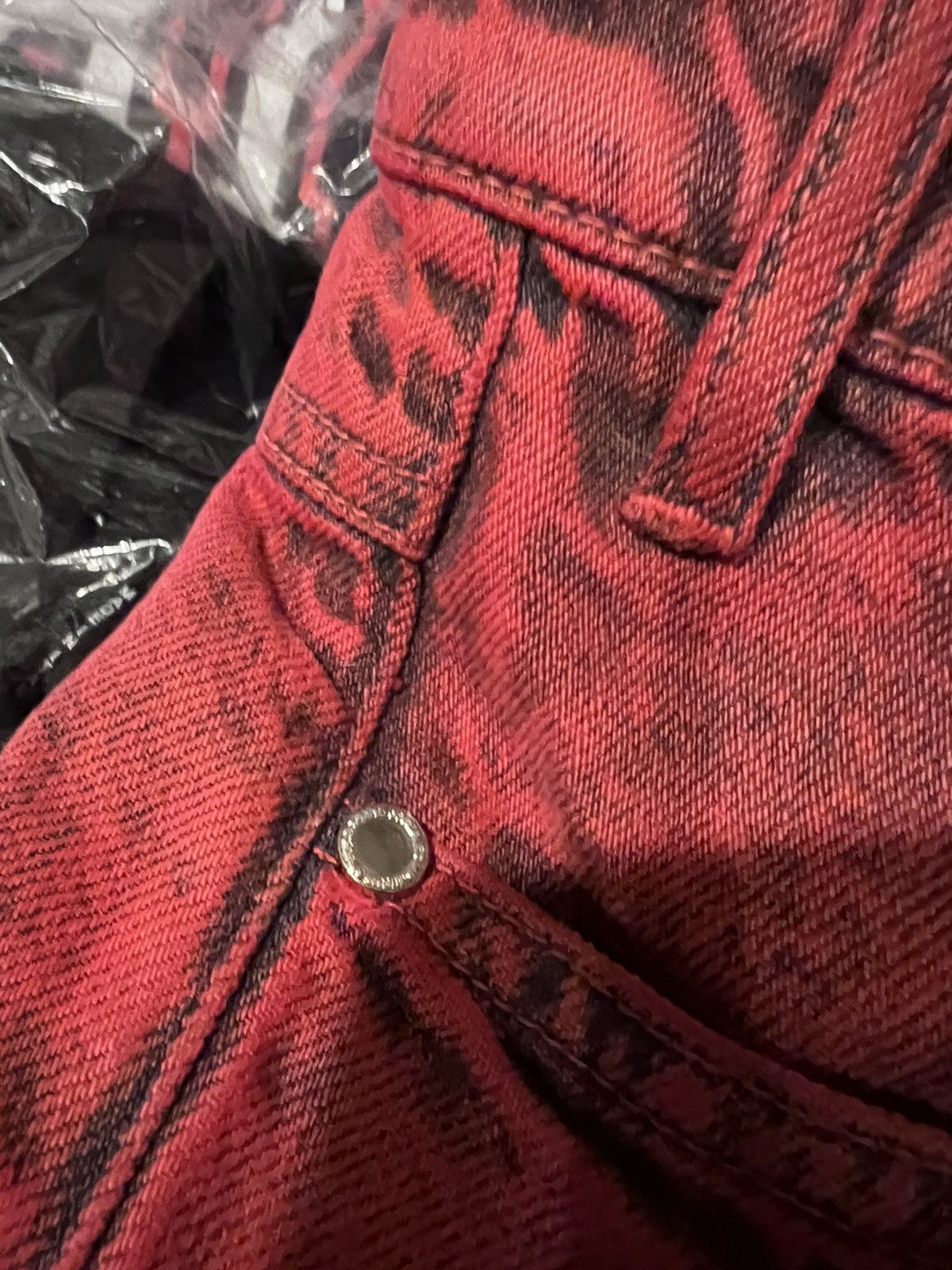 Midnight Studios Double Layered Hollywood Red Dye Denim | Midnight Studios Size US 32 / EU 48 - 10 Thumbnail