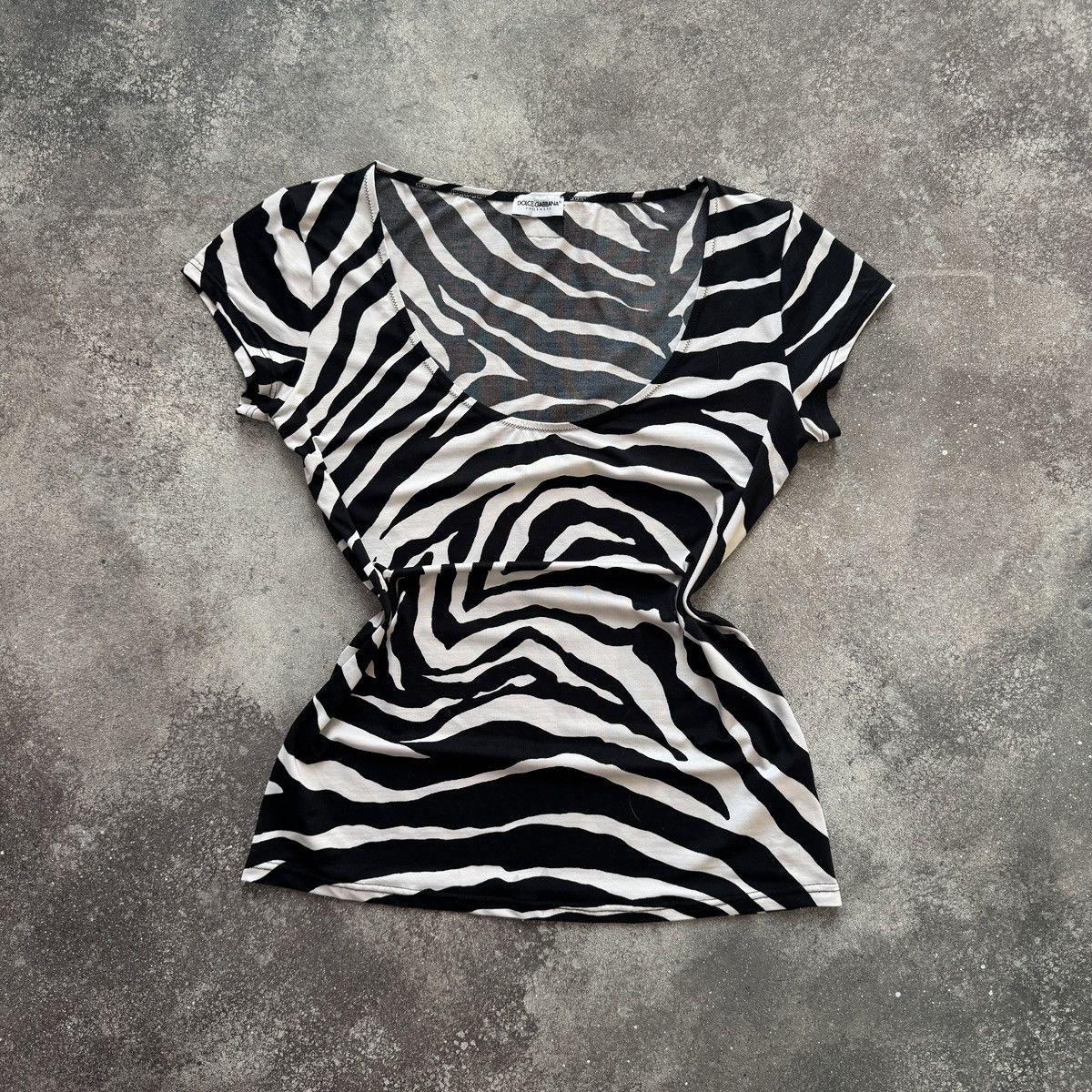 Dolce & Gabbana D&G Dolce & Gabbana Vintage Zebra Print Y2K T-Shirt Size M / US 6-8 / IT 42-44 - 2 Thumbnail