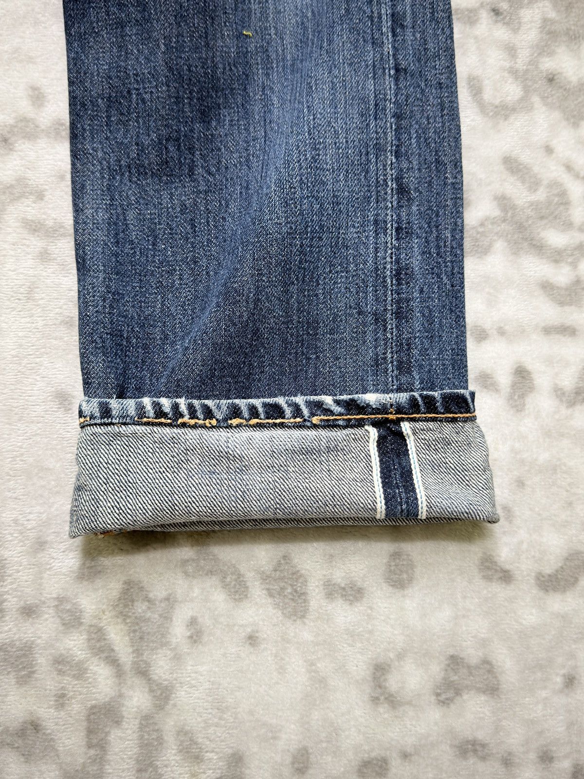 Japan Blue Japan Blue Jeans Selvedge Slim Fit Washed Whiskered Jeans Size US 29 - 8 Thumbnail