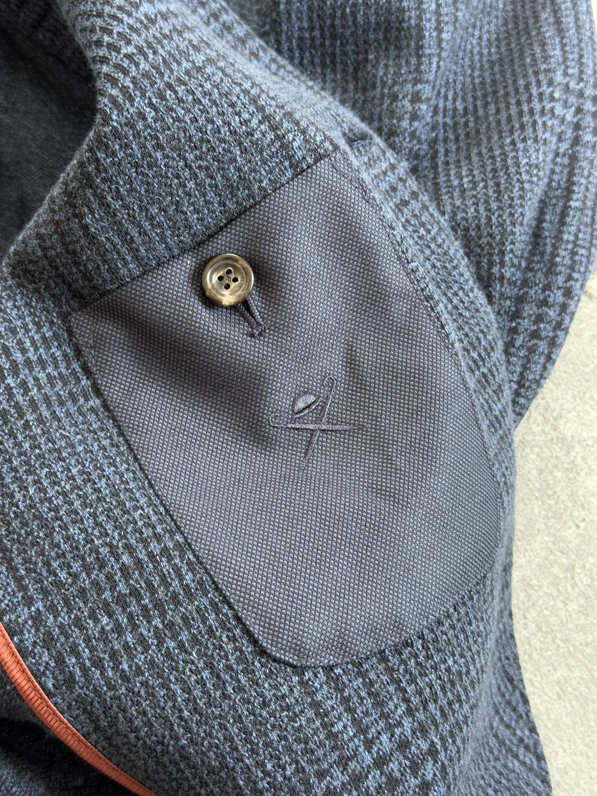 Designer × Hackett Hackett 38R MYF checkered knitwear blazer jacket button Size 38R - 11 Thumbnail