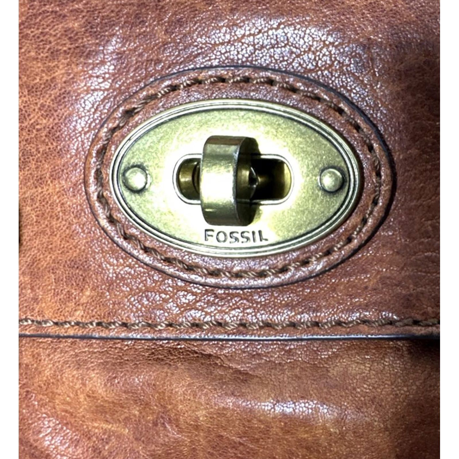 Fossil Fossil Carson Crossbody Brown Leather Organizer Bag Strap Handle ZB5058 Size ONE SIZE - 5 Thumbnail
