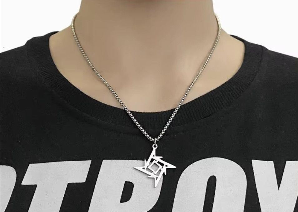 Vintage Cool Dart Simple Stereo Geometry Chain Necklace Size ONE SIZE - 2 Thumbnail