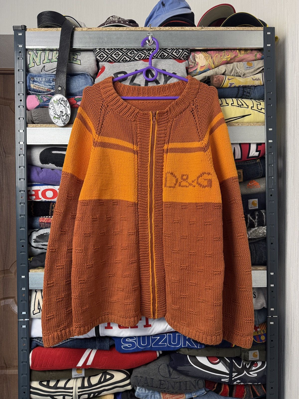 Dolce & Gabbana DOLCE & GABBANA D&G Knit Sweater Big D&G Logo Vintage Size US XL / EU 56 / 4 - 1 Thumbnail