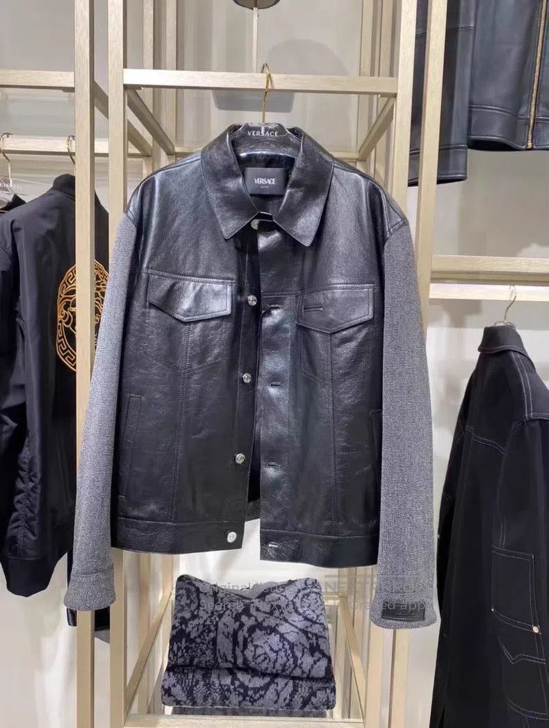 Versace Versace Patchwork lapel single-breasted long-sleeved jacke Size US S / EU 44-46 / 1 - 1 Thumbnail