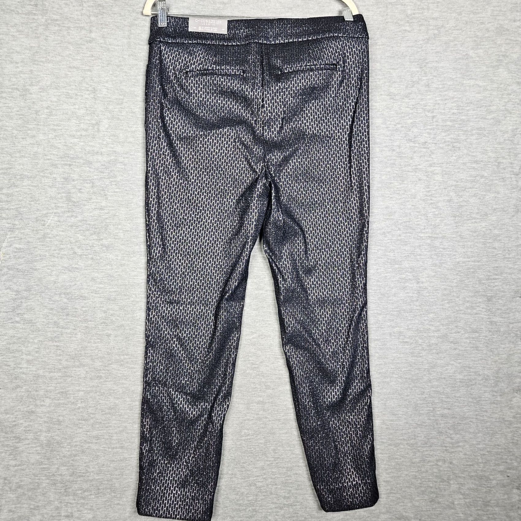 Vintage Chico's So Slimming 360 Brigitte Slim Ankle Pant 10R Blue, Casual, Regular, Women, Pant, Slim leg, 10, Chico's Size 32" / US 10 / IT 46 - 2 Thumbnail