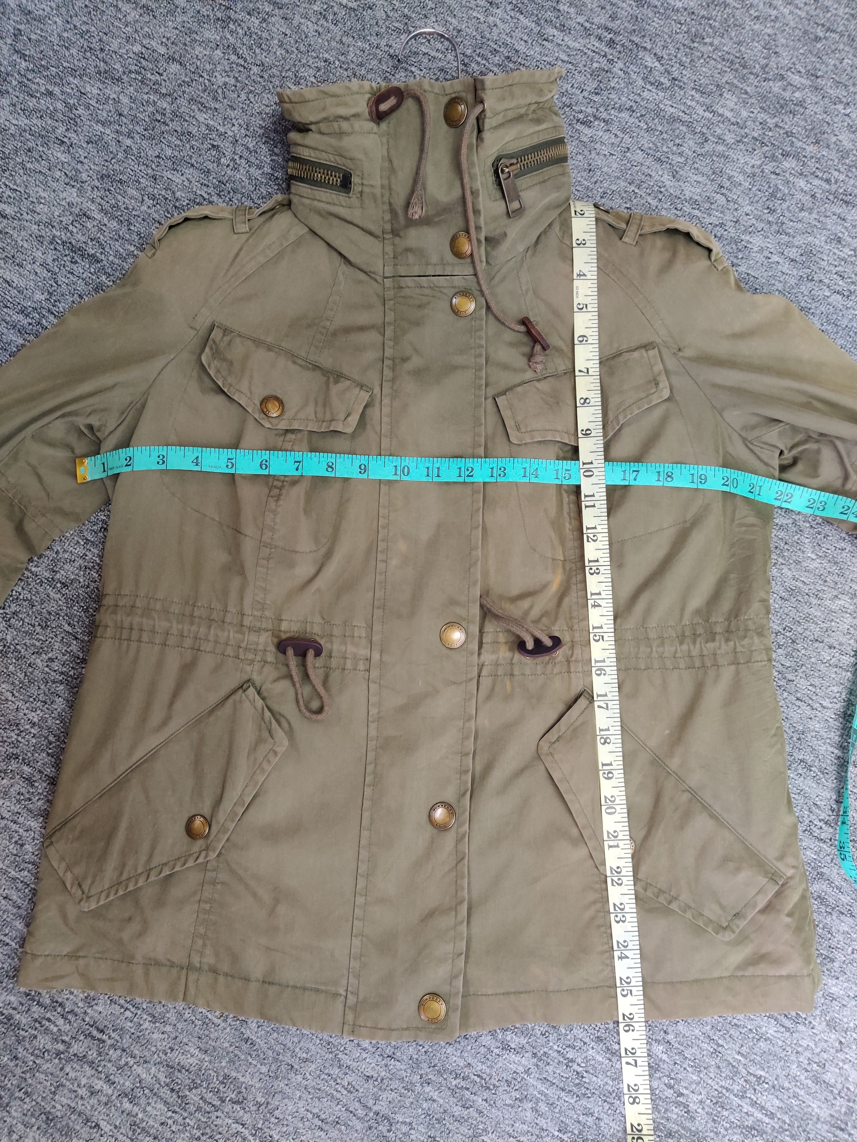 Burberry Rare 🔥 Vintage Burberry Brit Military Jacket Olive Green Size US M / EU 48-50 / 2 - 21 Thumbnail