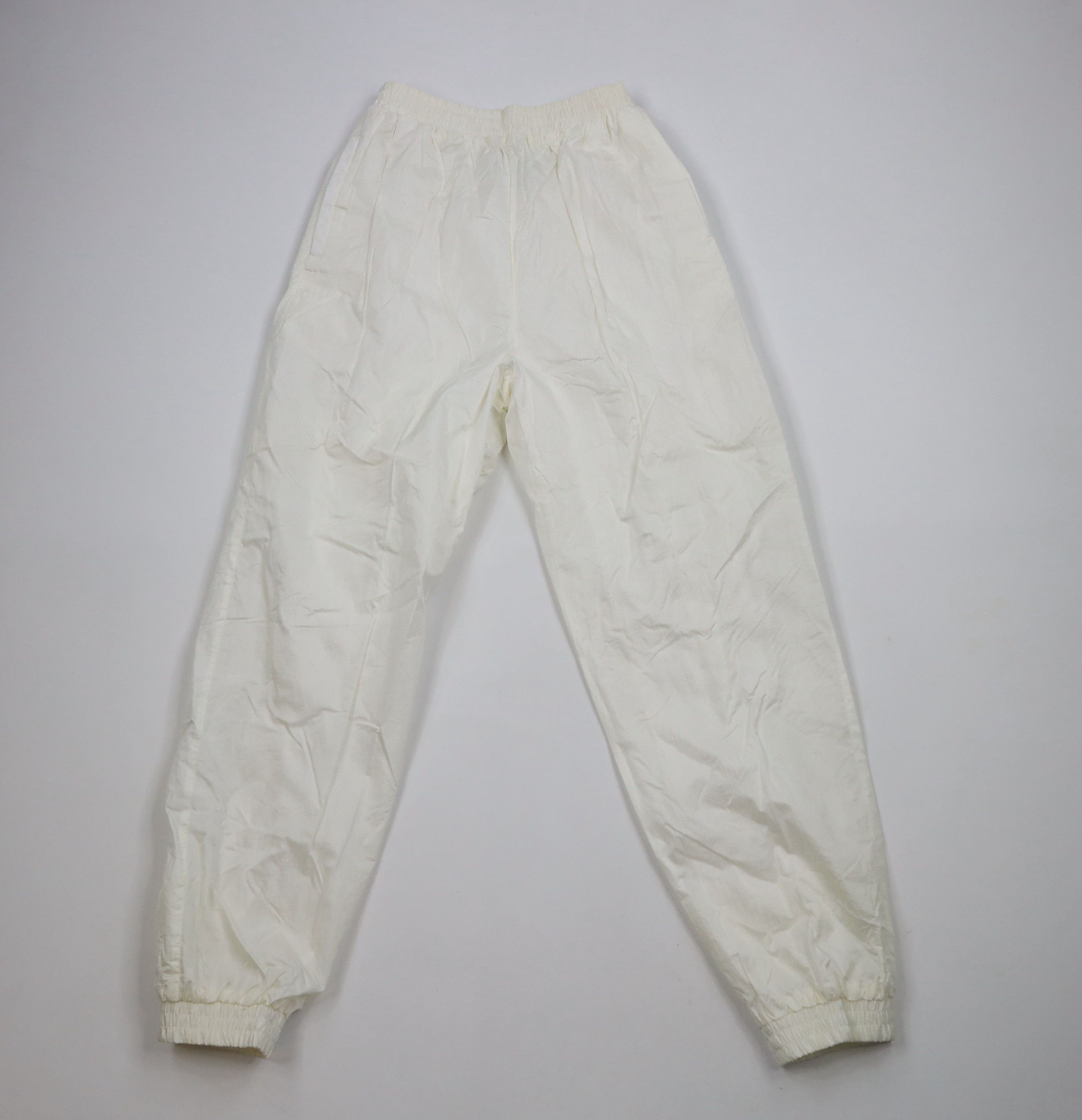 Vintage Vintage 90s Streetwear Lined Windbreaker Joggers Pants White Size 22" - 1 Thumbnail