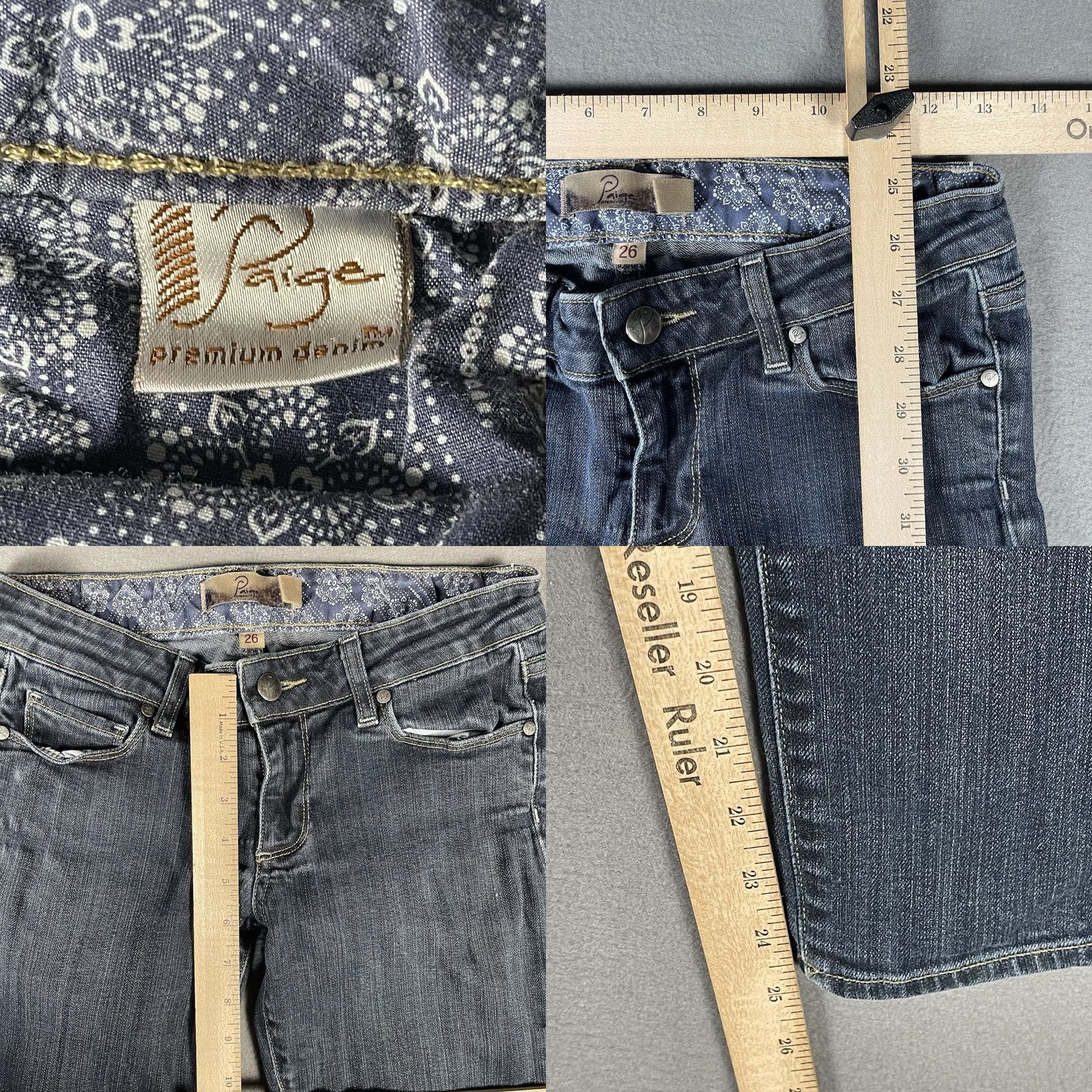 Paige Paige Skyline Jeans Women's Size 26 Blue Denim Low Rise Skinny 5-Pocket American Denim Jeans Size 26" / US 2 / IT 38 - 8 Thumbnail