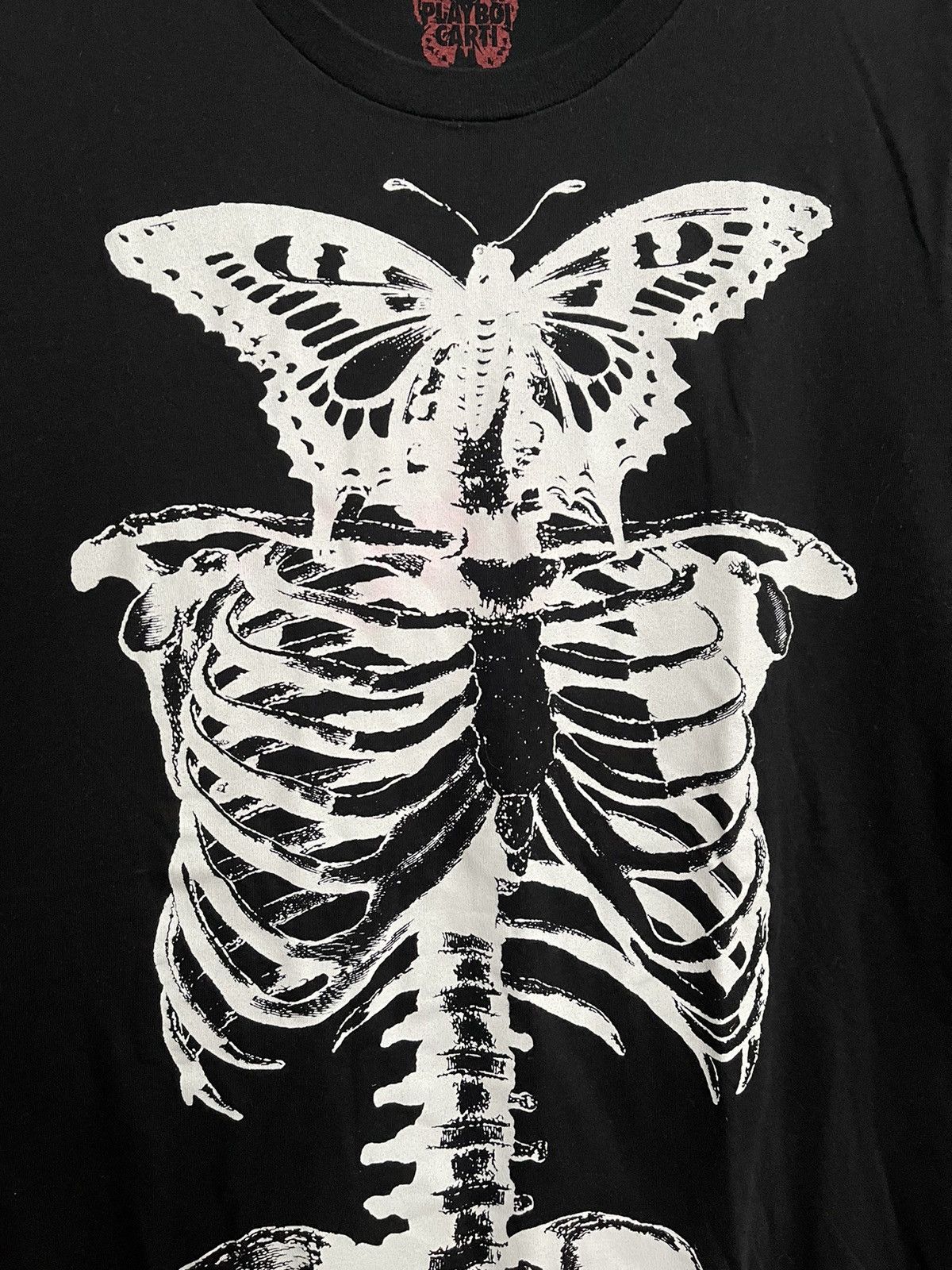 AWGE Playboi Carti Butterfly Skull T-Shirt Tee Rap Hip Hop Size US M / EU 48-50 / 2 - 5 Thumbnail
