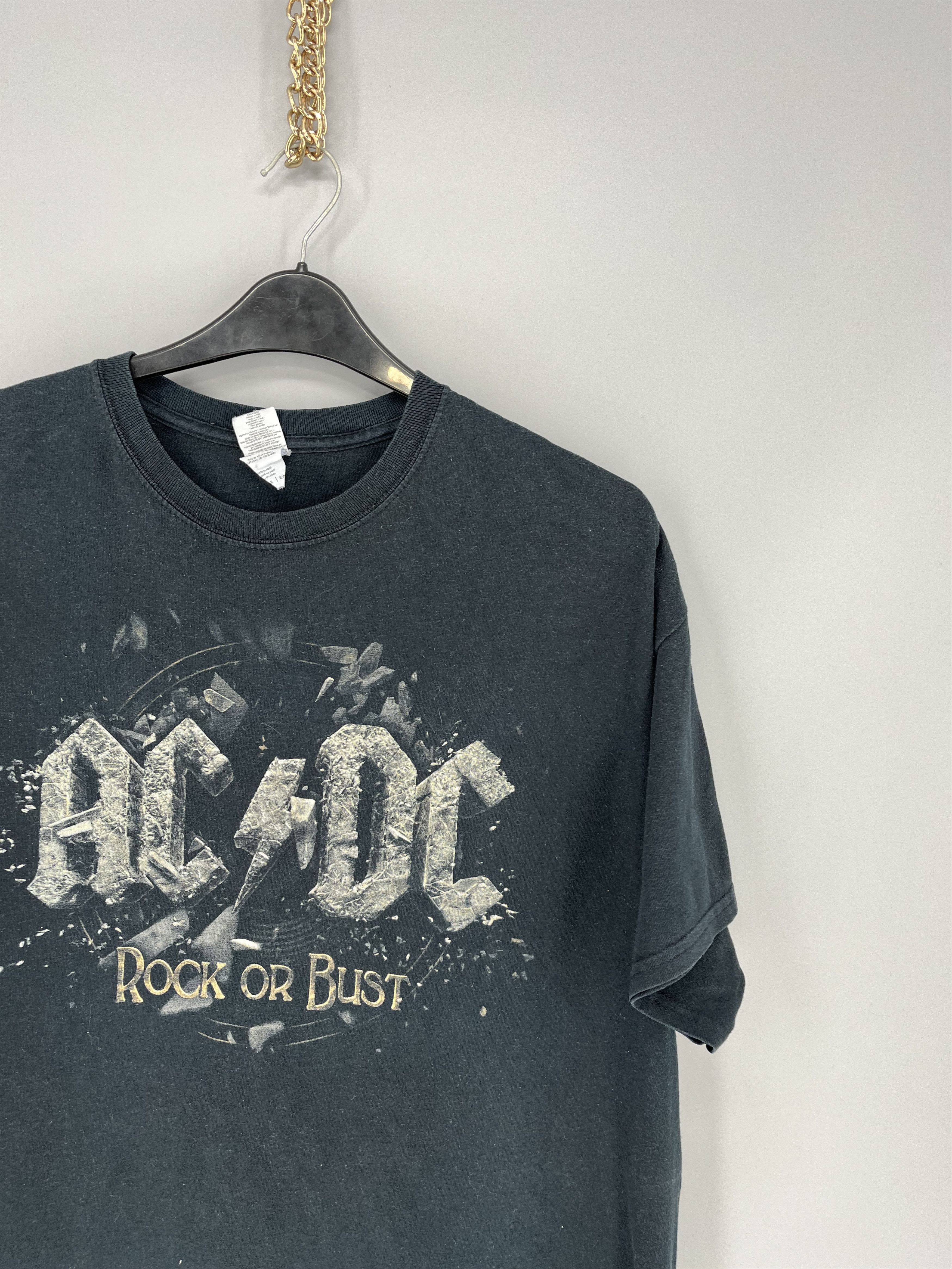 AC/DC ACDC Rock or Bust Heavy Metal Rock T-Shirt Like Size US XL / EU 56 / 4 - 5 Thumbnail
