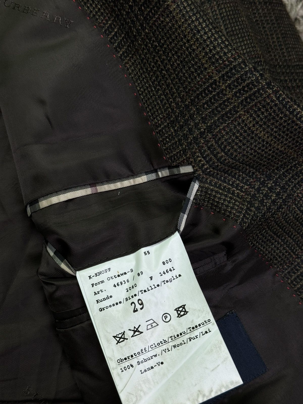 Burberry × Vintage Vintage wool blazer Burberry 90s original luxury item Size 50L - 5 Thumbnail
