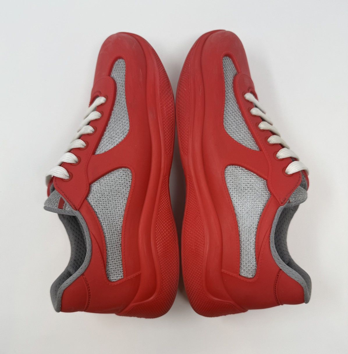 Prada Prada Americas Cup Rubber Sneaker Red Size US 8 / EU 41 - 3 Thumbnail