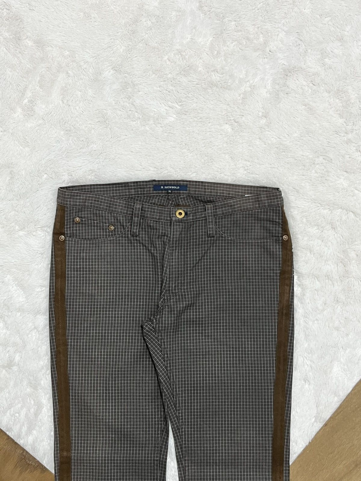 Other R Newbold Plaid Side Stripe Pants Brown Size 33 Rare Size US 33 - 2 Thumbnail
