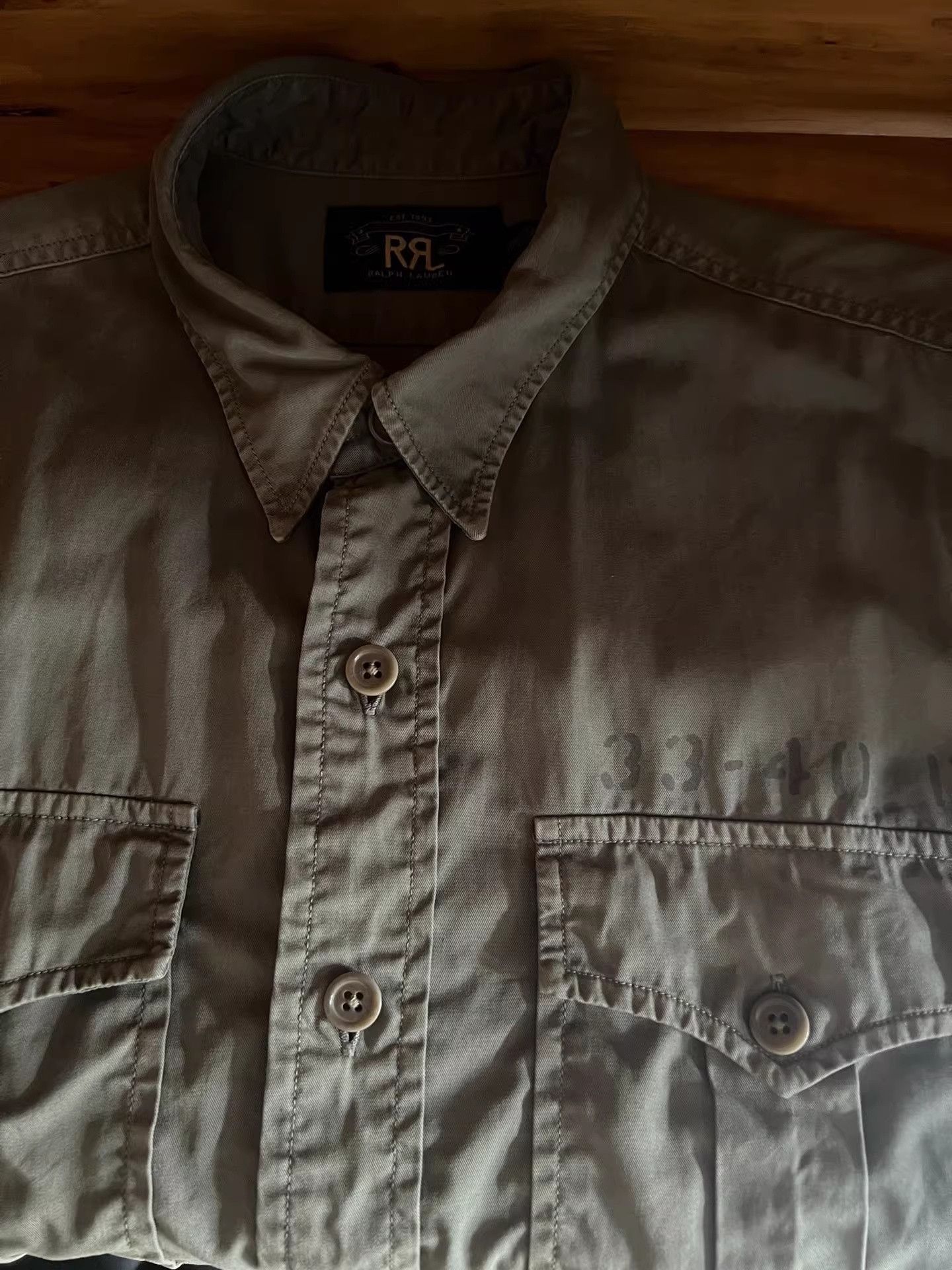 RRL Ralph Lauren RRL Double RL Military Short Sleeve Shirt Size US M / EU 48-50 / 2 - 8 Thumbnail