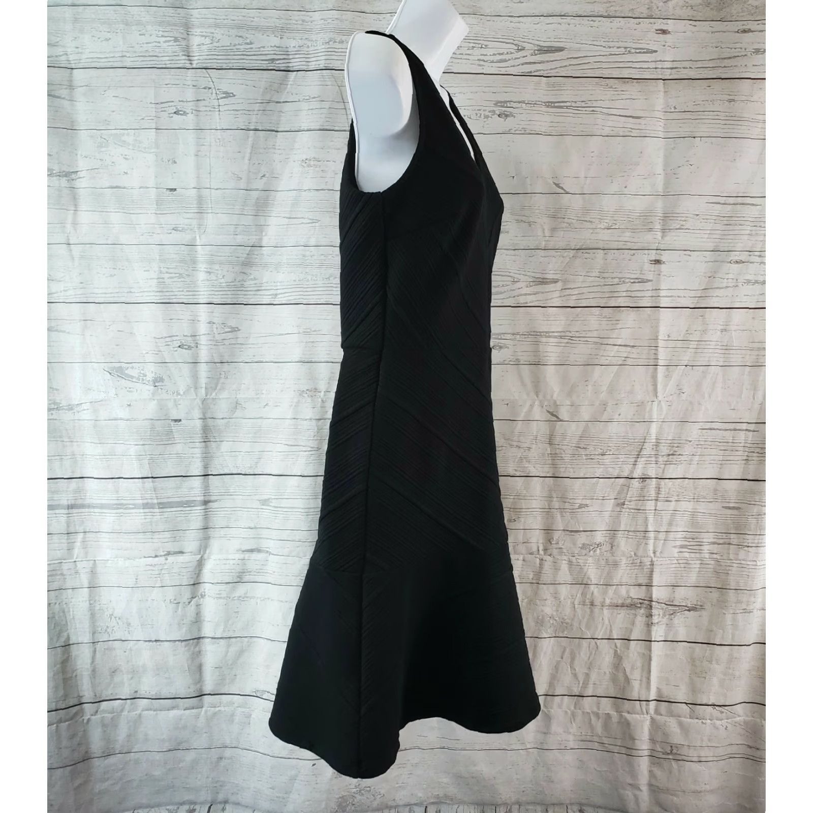 Loft LOFT Ann Taylor Womens Dress SZ 0 Black Sleeveless V-Neck Zip Short Little Black Dress Fit & Flare Womens Size XS / US 0-2 / IT 36-38 - 3 Thumbnail