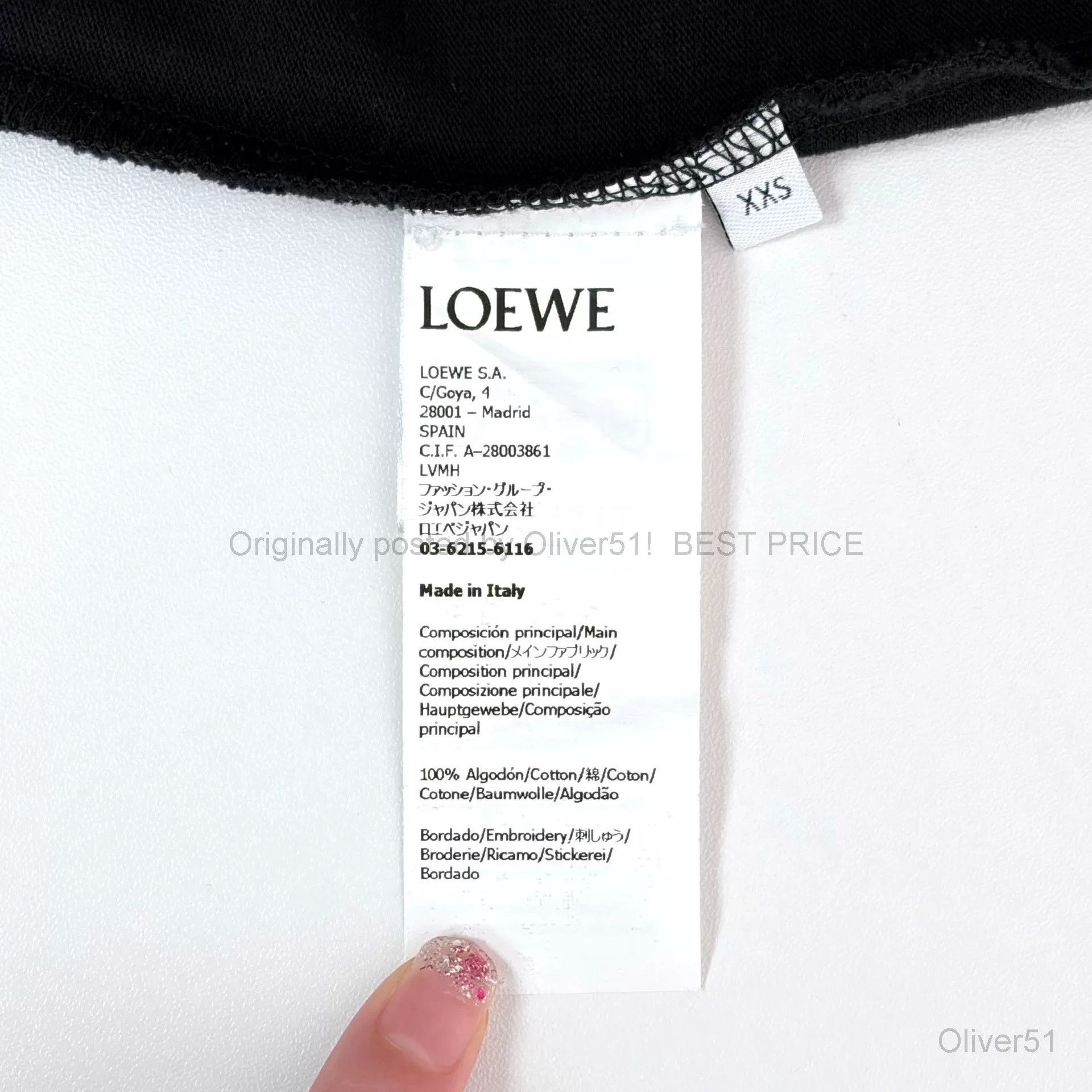 Loewe Loewe Black Embossed Logo Crewneck Sweatshirt BFAJWY259 Size XXS / US 00 / IT 34 - 6 Thumbnail