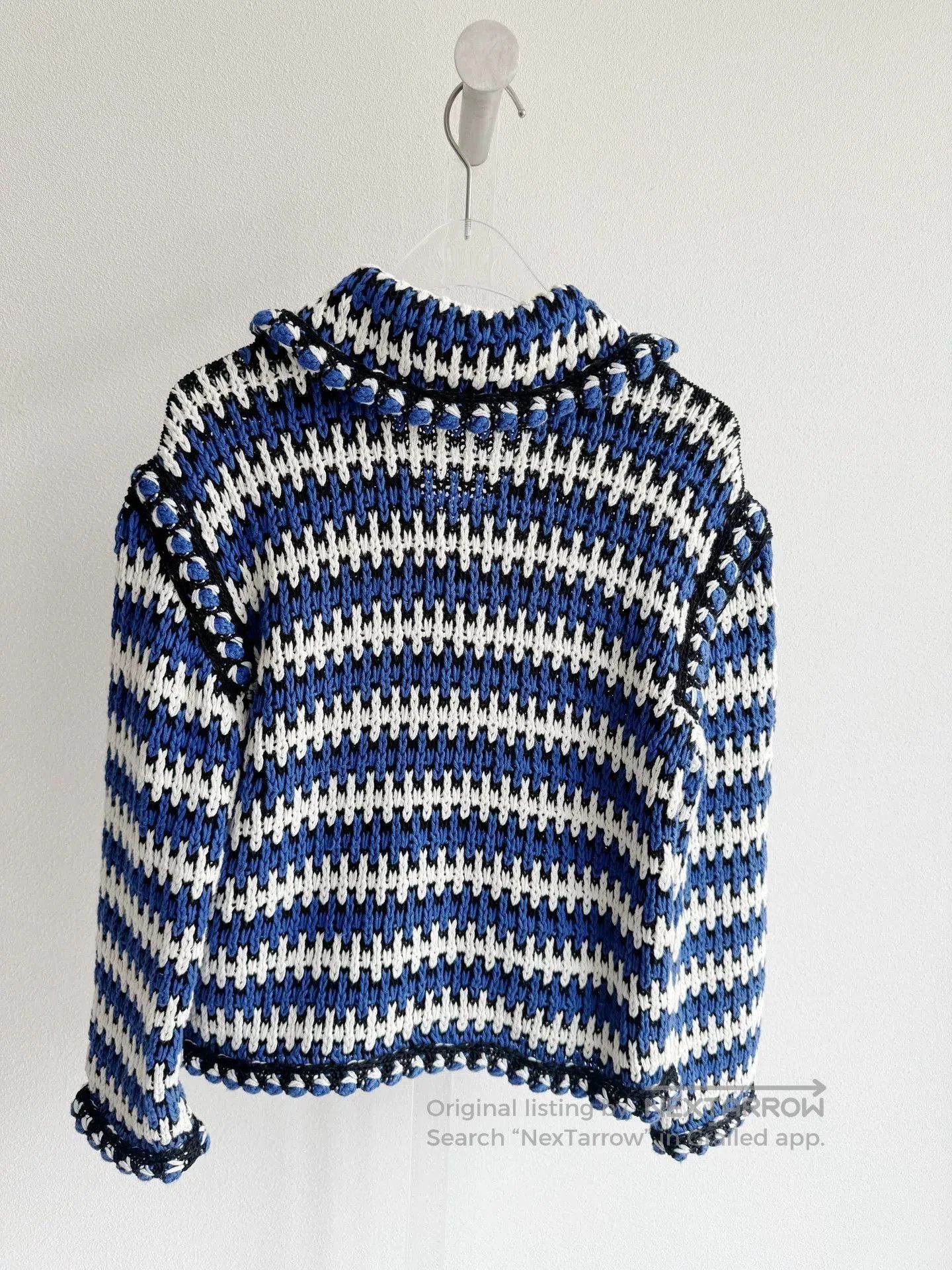 Chanel Chanel 21C Blue White Stripe Cardigan. Size US M / EU 48-50 / 2 - 5 Thumbnail